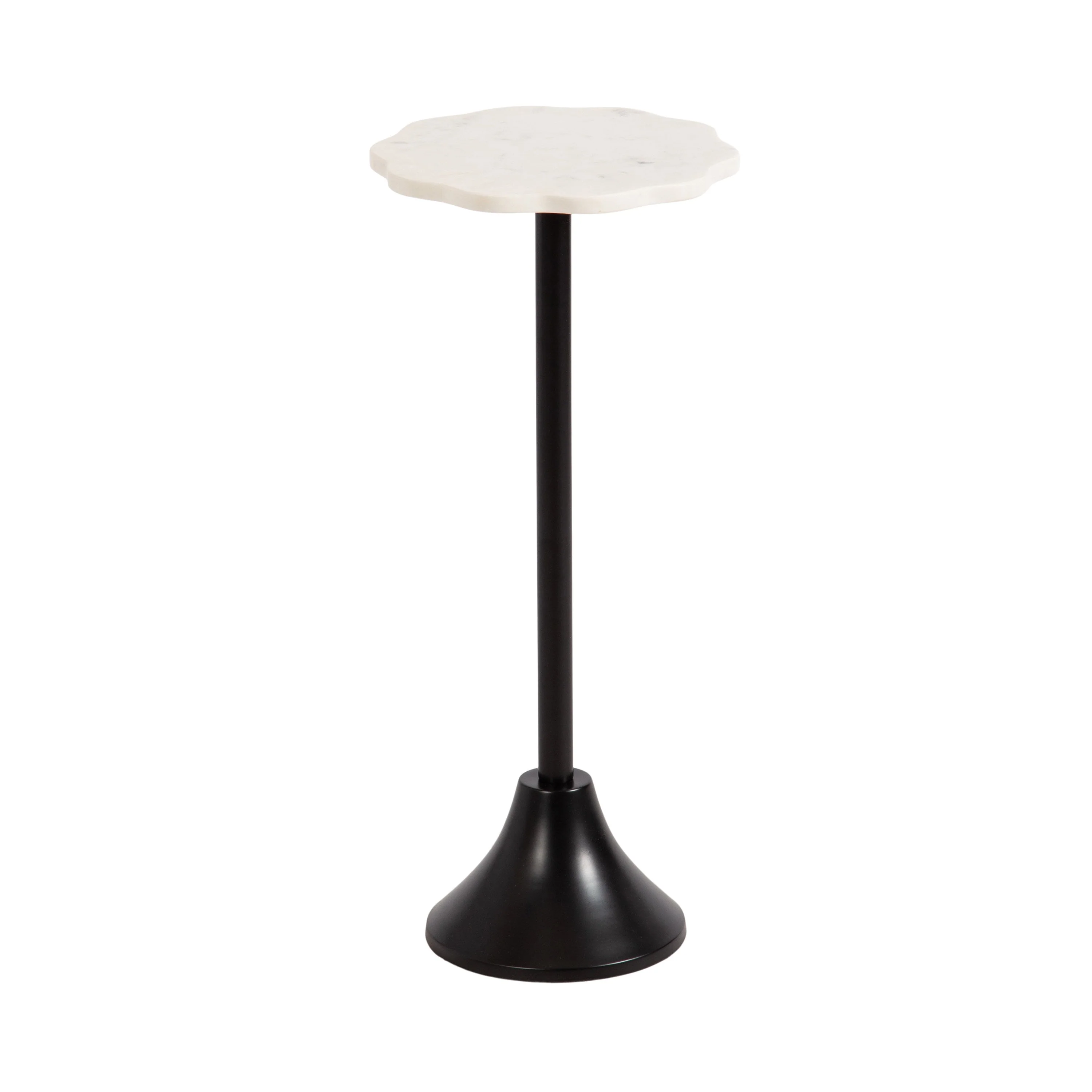 Sanzo Scalloped Marble and Metal Table - Image 7