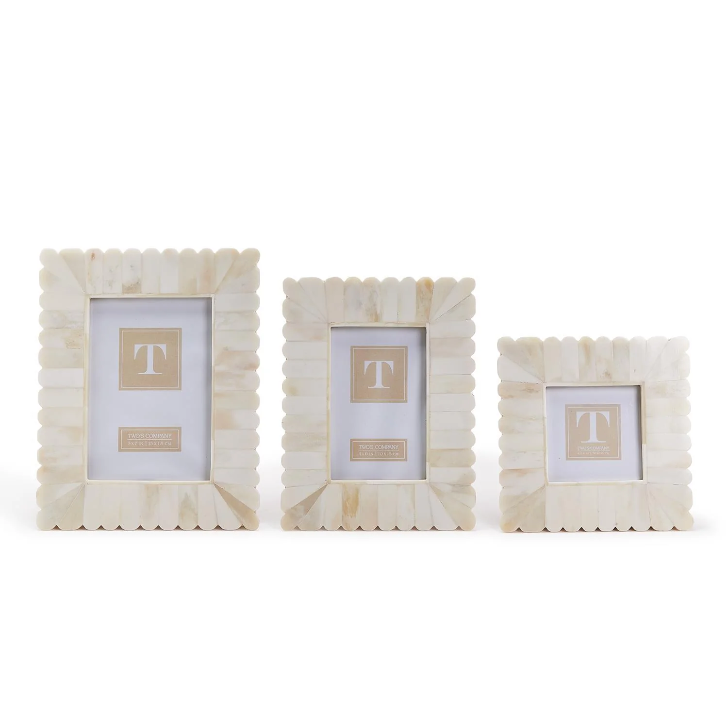 Scalloped Photo Frame, Set of 3
