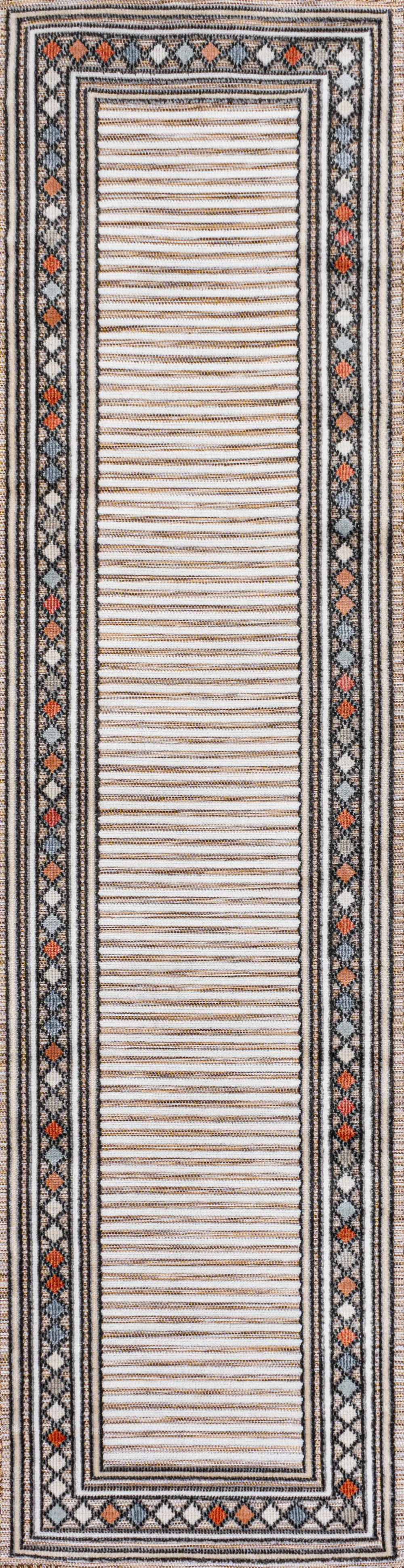 Sebastian High-Low Modern Diamond Border Indoor/Outdoor Area Rug - Image 24
