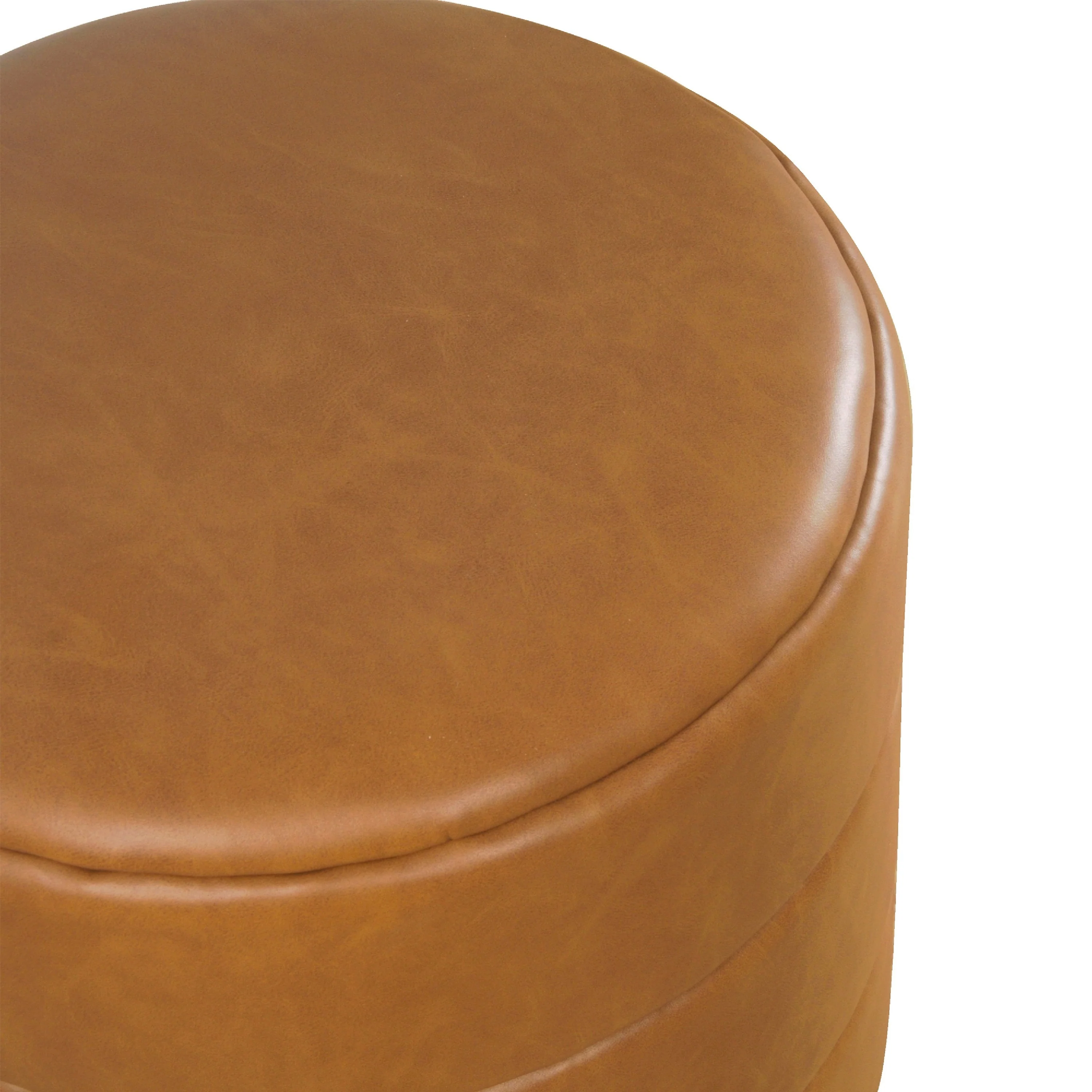Sem Round Channel Stitch Accent Ottoman - Image 2