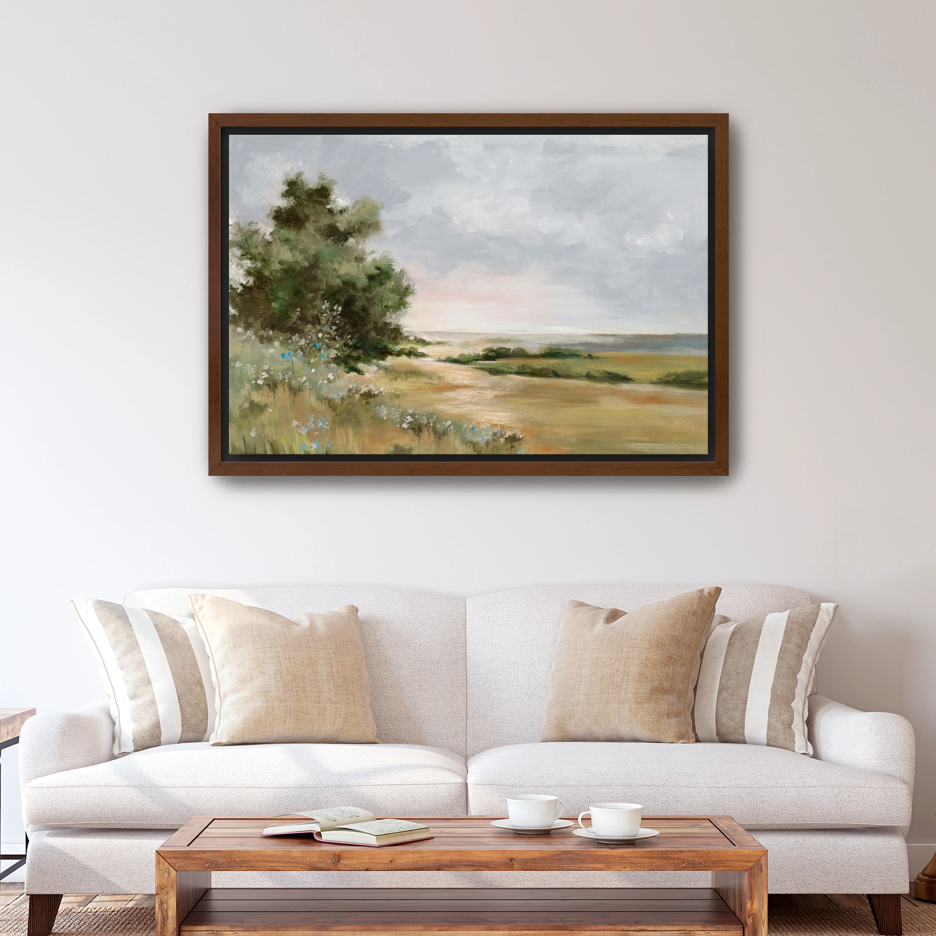 Serene Path Through Open Fields Canvas Giclee - Image 6