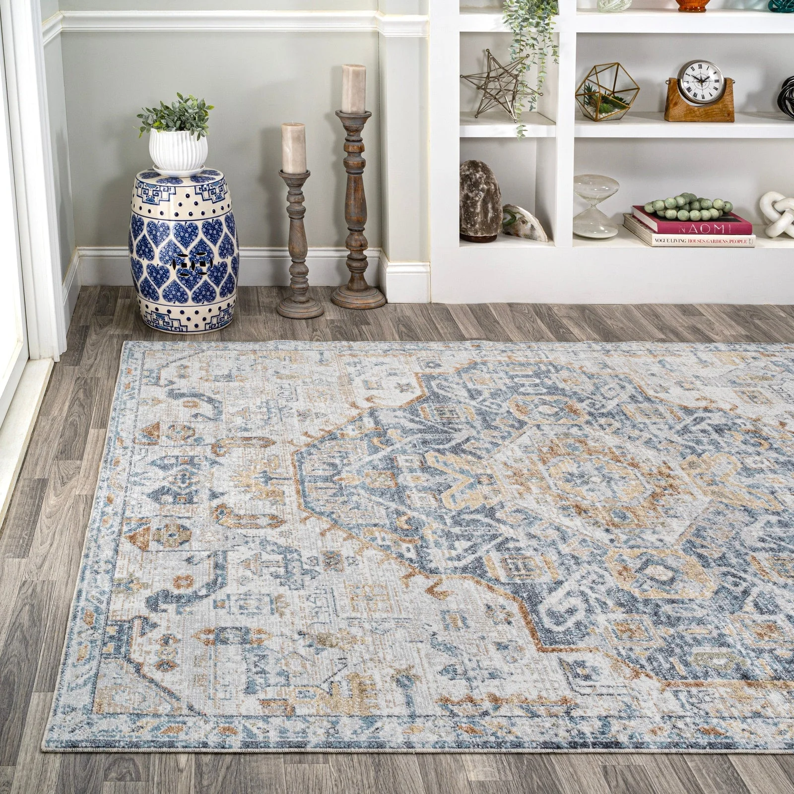 Shaemus Bohemian Medallion Low-Pile Machine-Washable Area Rug - Image 19