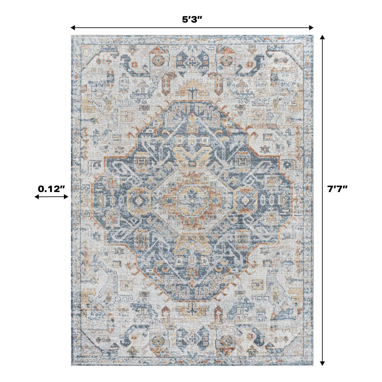 Shaemus Bohemian Medallion Low-Pile Machine-Washable Area Rug - Image 21