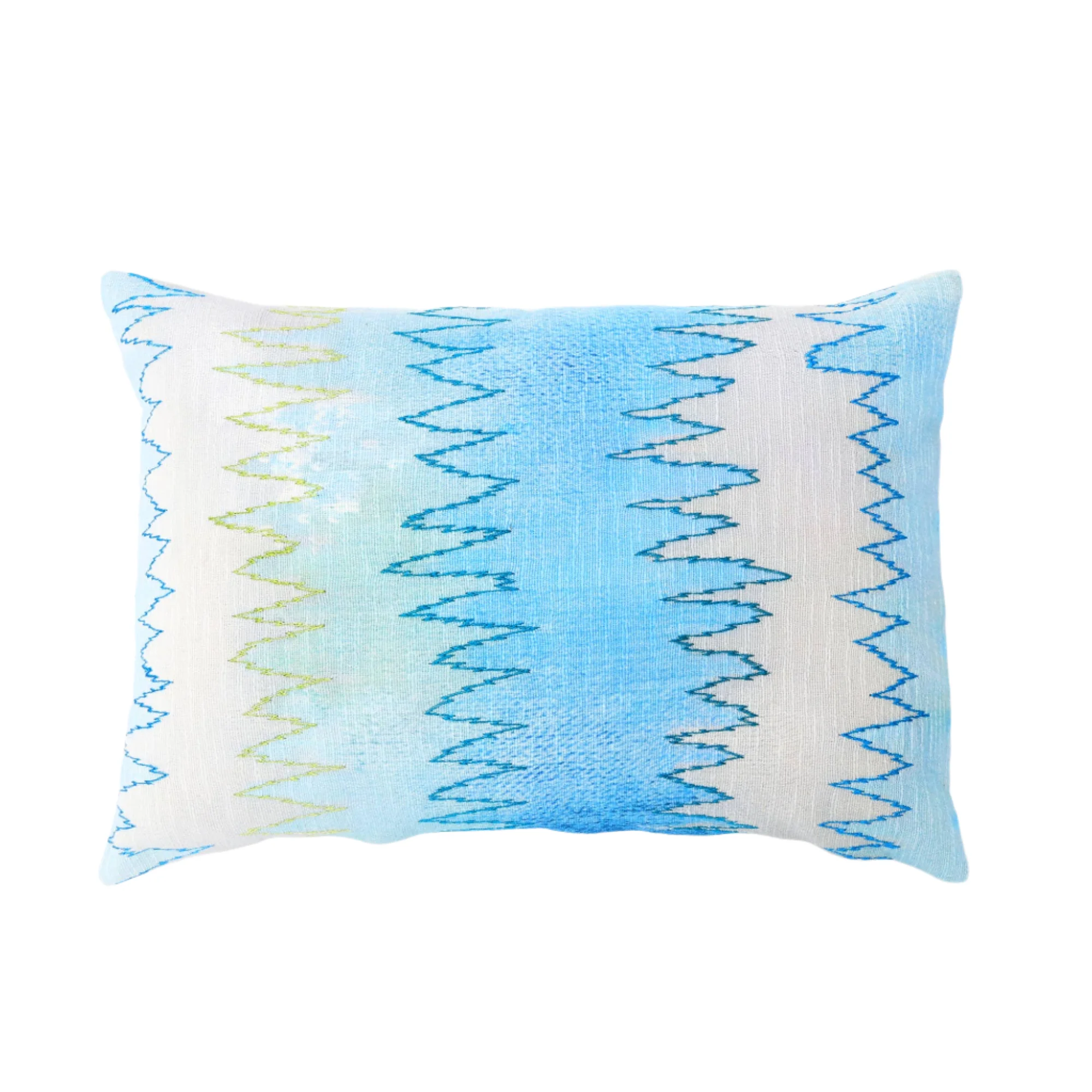 Shoreline Foliage Printed & Embroidered Pillow