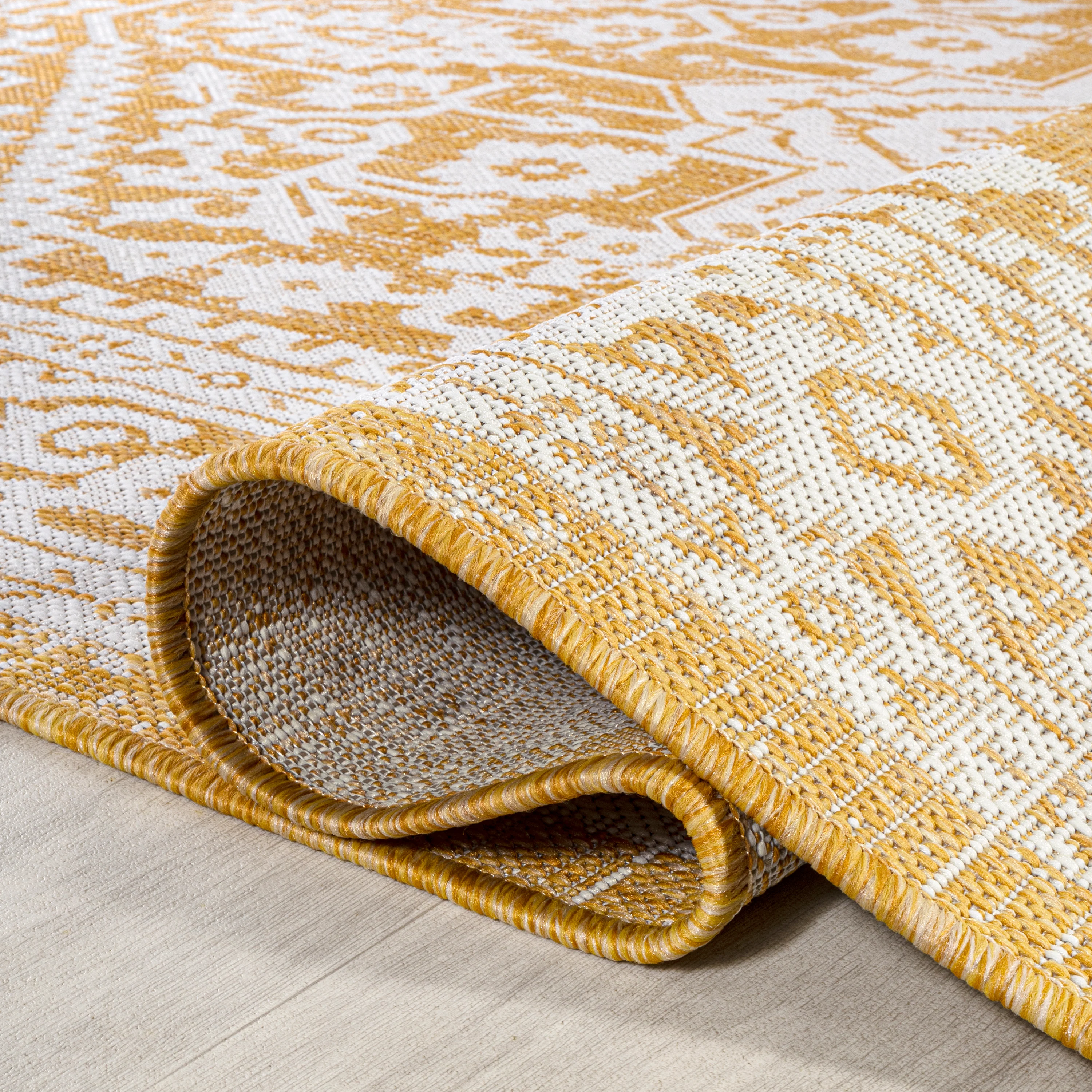 Sinjuri Medallion Textured Weave Indoor/Outdoor Area Rug - Image 120