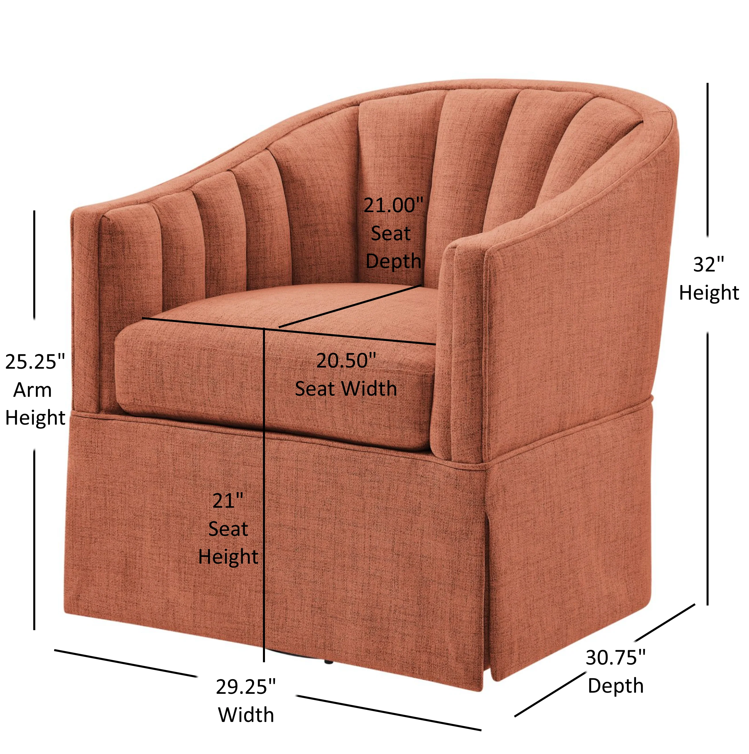 Skirted Swivel Accent Chair - Image 23