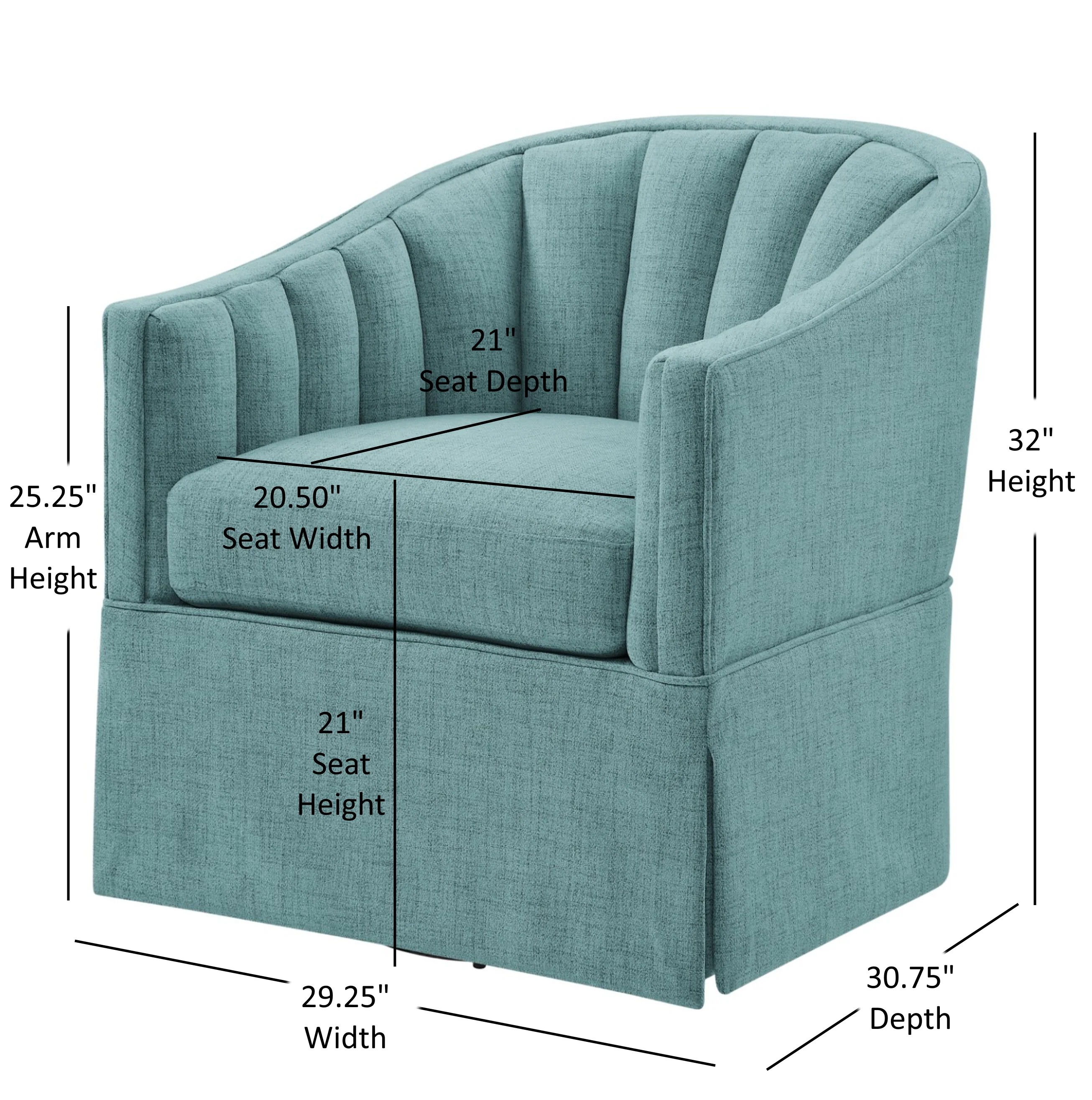 Skirted Swivel Accent Chair - Image 34