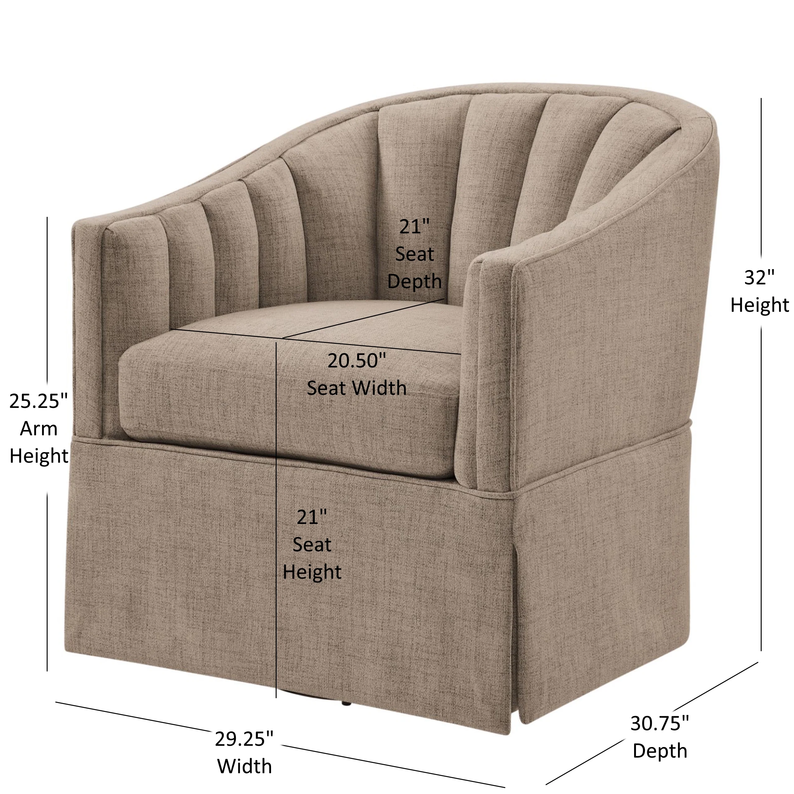 Skirted Swivel Accent Chair - Image 46