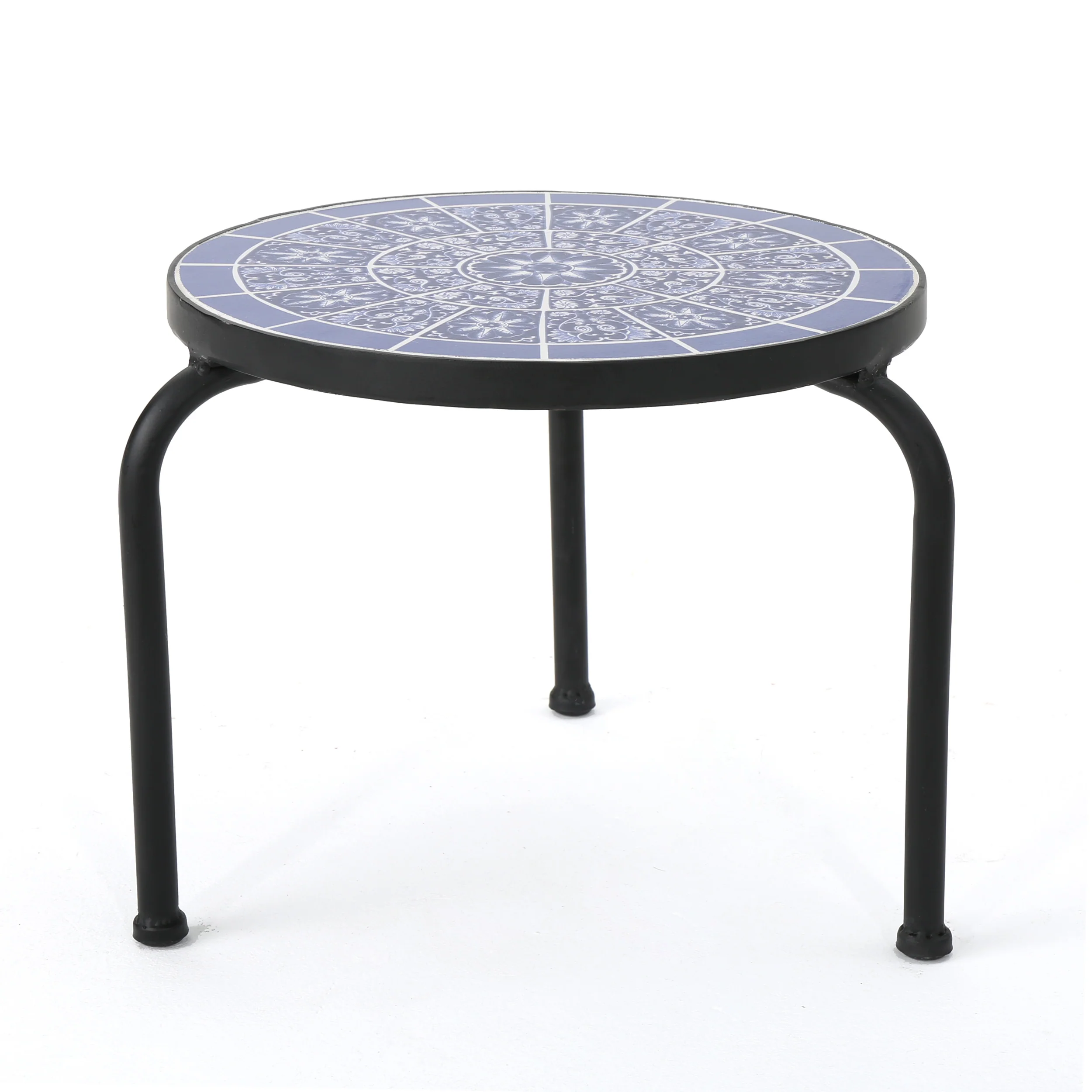 Slate Mosaic Plant Stand and Outdoor Side Table - Image 7