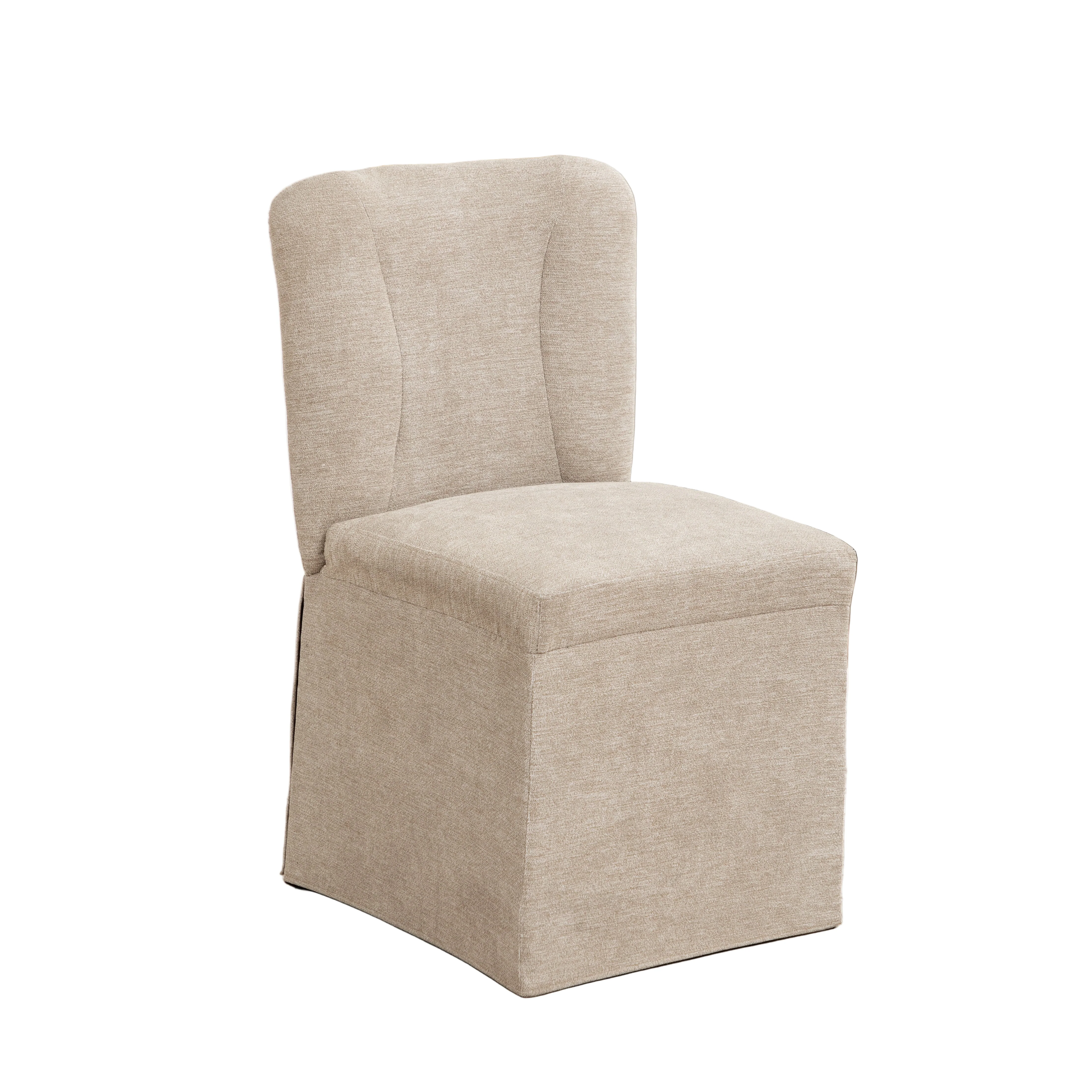 Slipcover Style Linen Upholstered Armless Dining Chairs, Set of 2 - Image 36