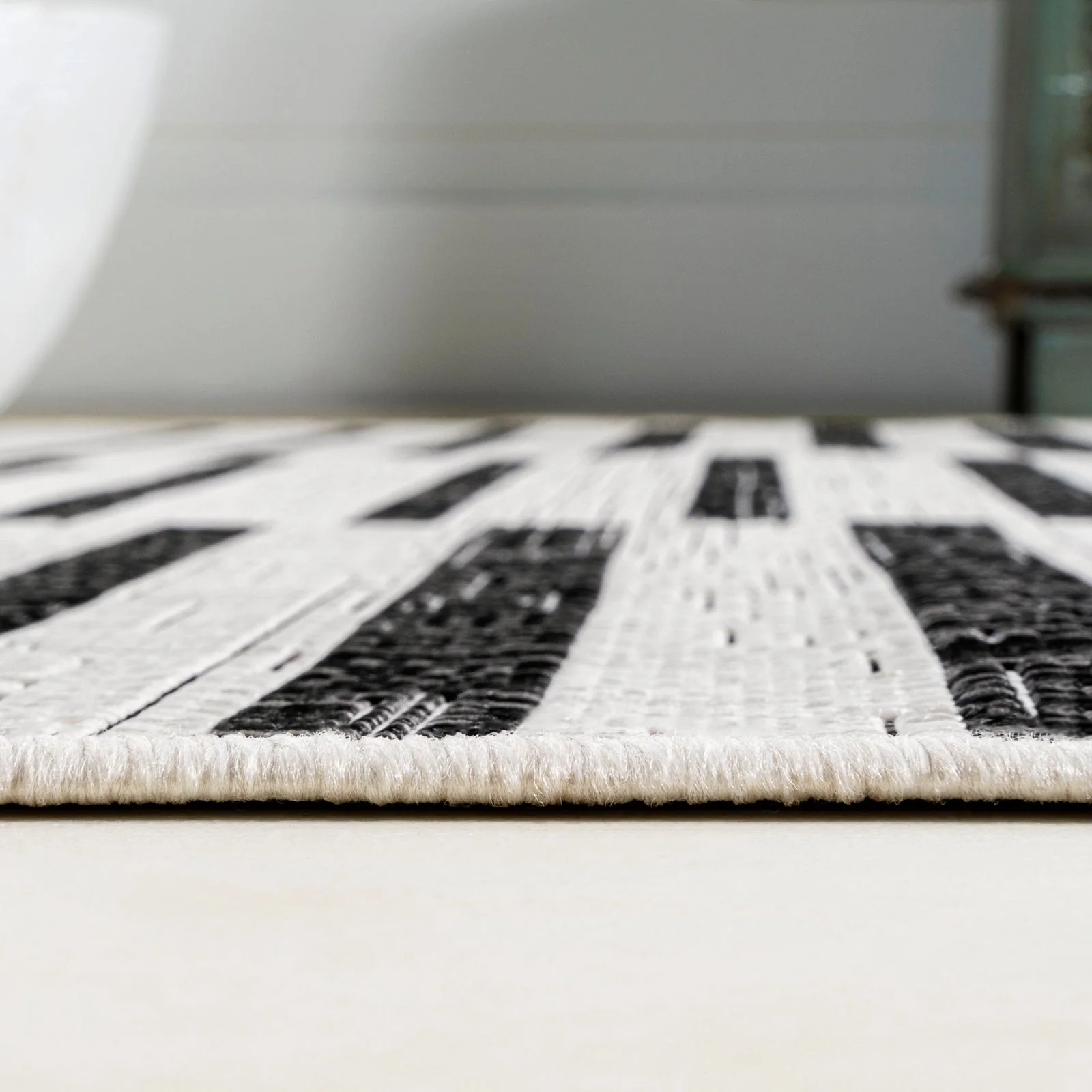 Sukie Modern Offset Stripe Indoor/Outdoor Runner Rug - Image 40