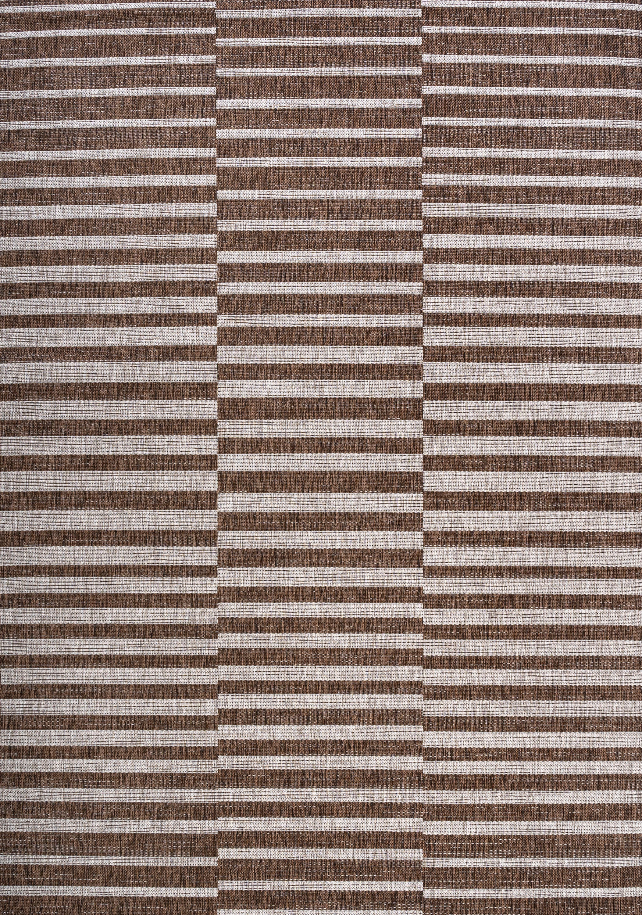 Sukie Modern Offset Stripe Indoor/Outdoor Runner Rug - Image 70