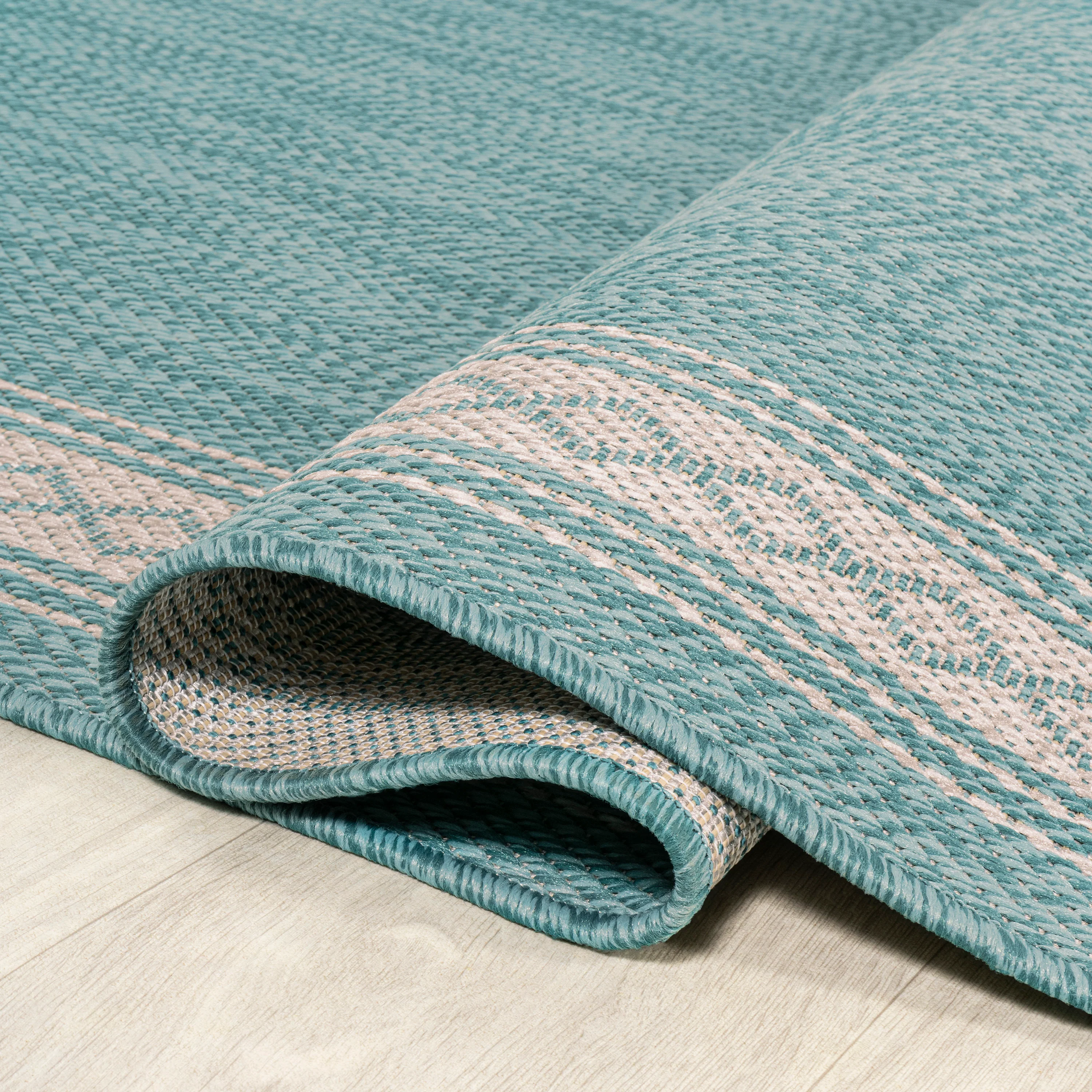 Lucia Classic Diamond Border Indoor/Outdoor Area Rug - Image 3