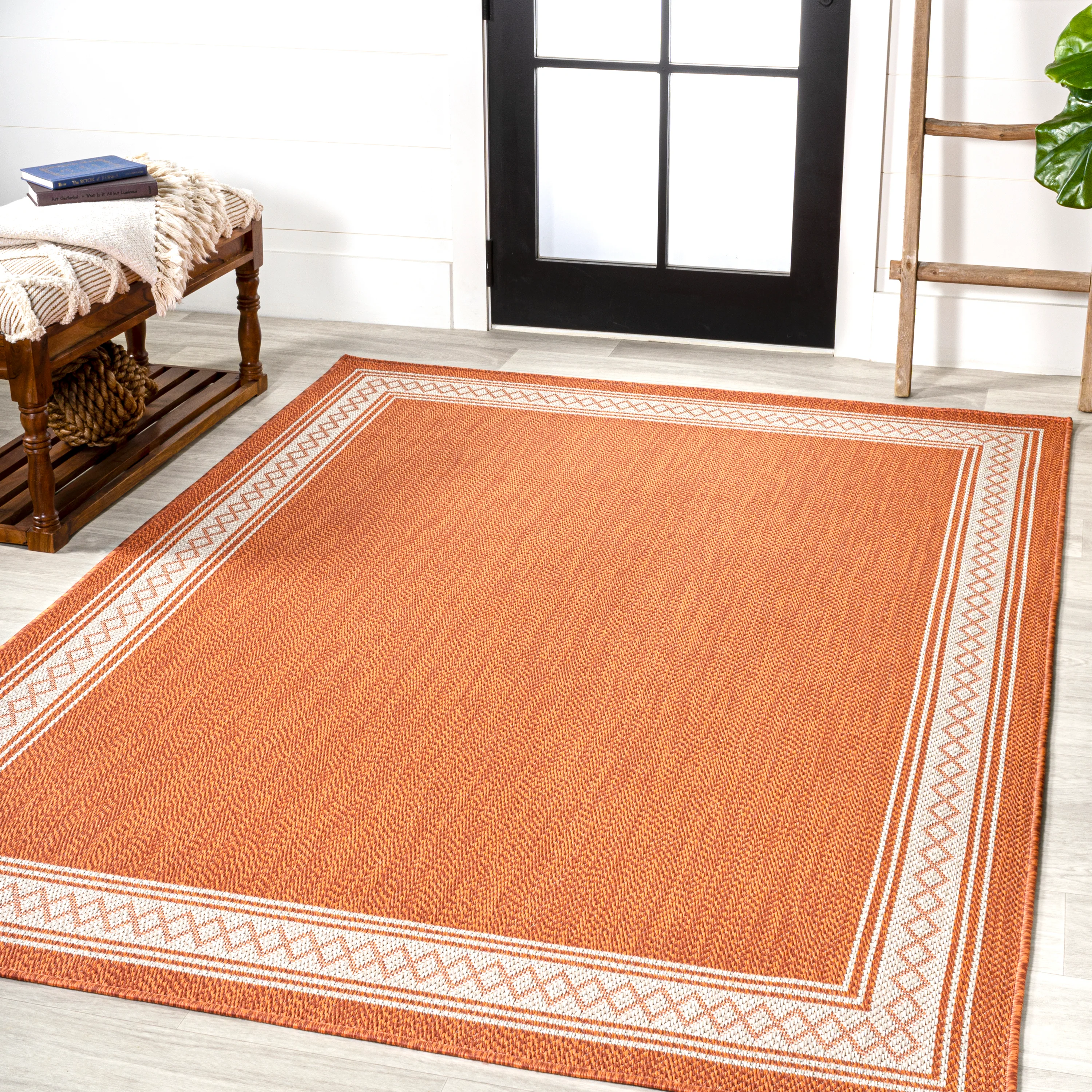 Lucia Classic Diamond Border Indoor/Outdoor Area Rug - Image 47