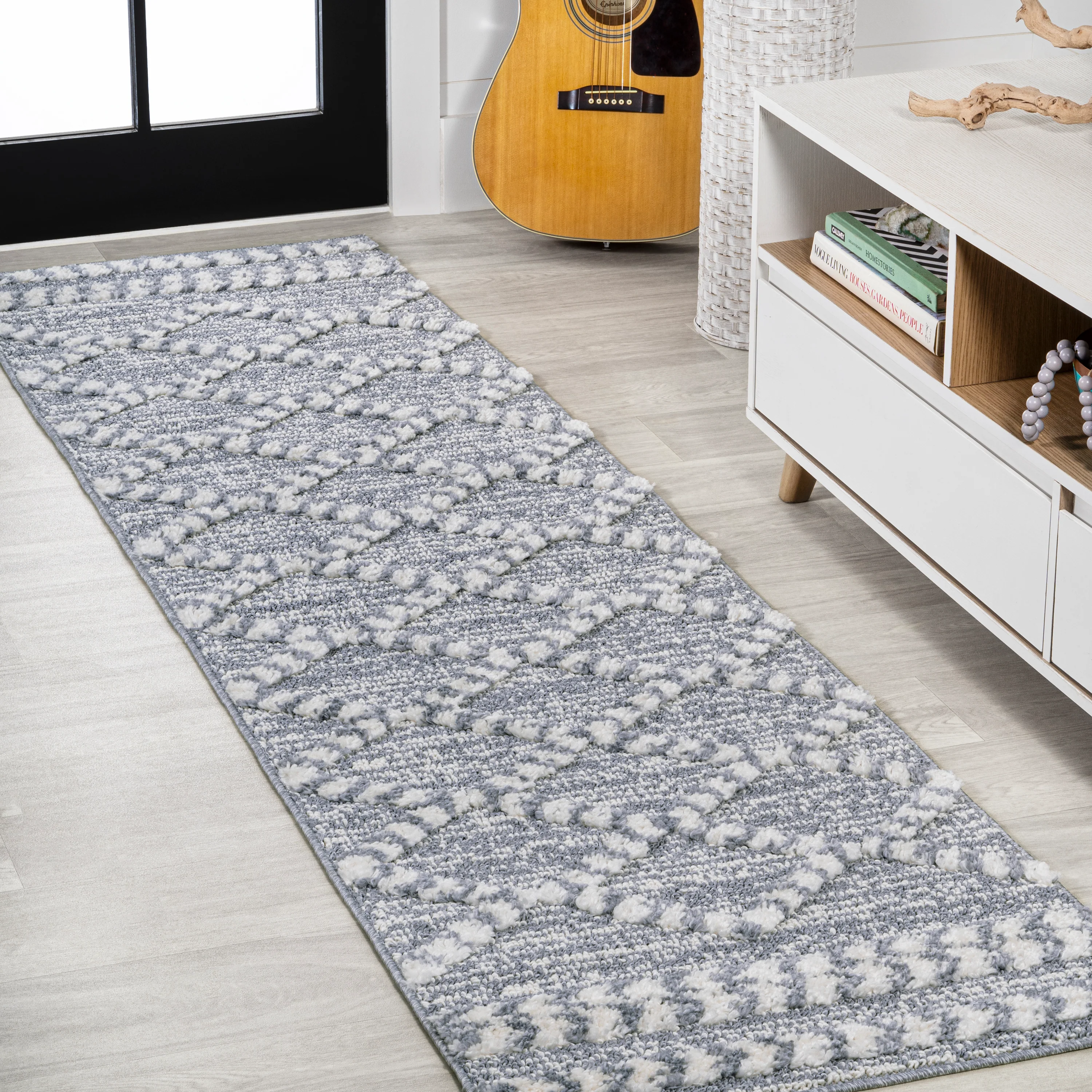 Sofie Moroccan Trellis High-Low Area Rug - Image 5