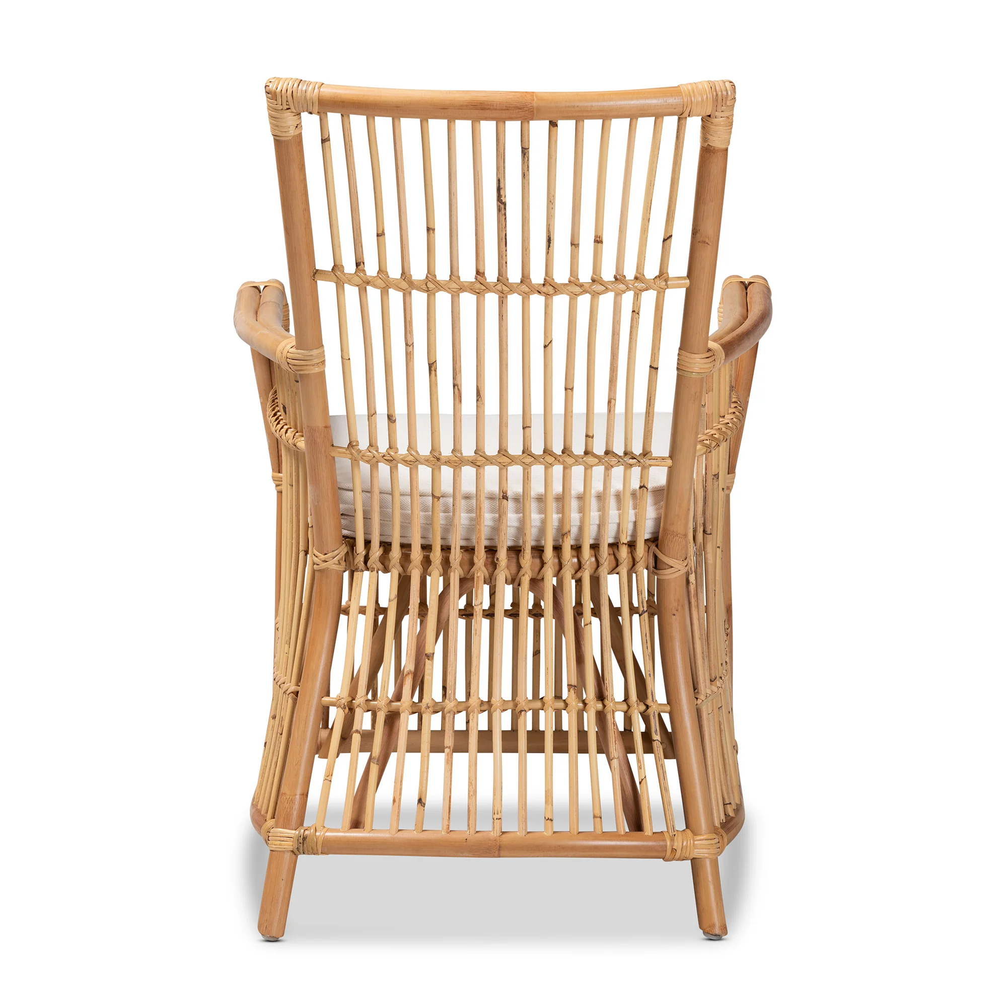 Solana Cane Armchair with Open Slat Back - Image 3
