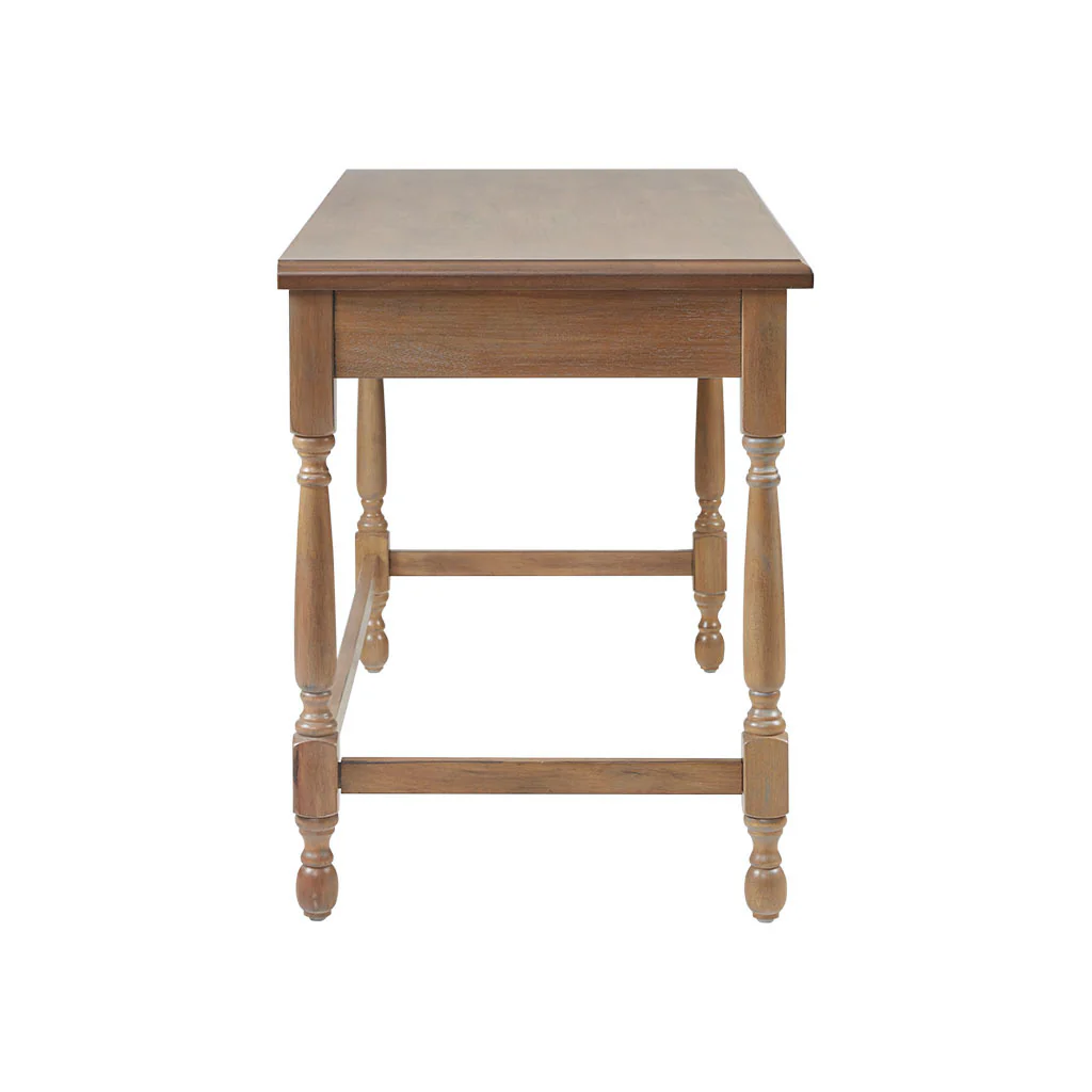 Solid Wood Desk with 1 Drawer and Turned Legs - Image 3