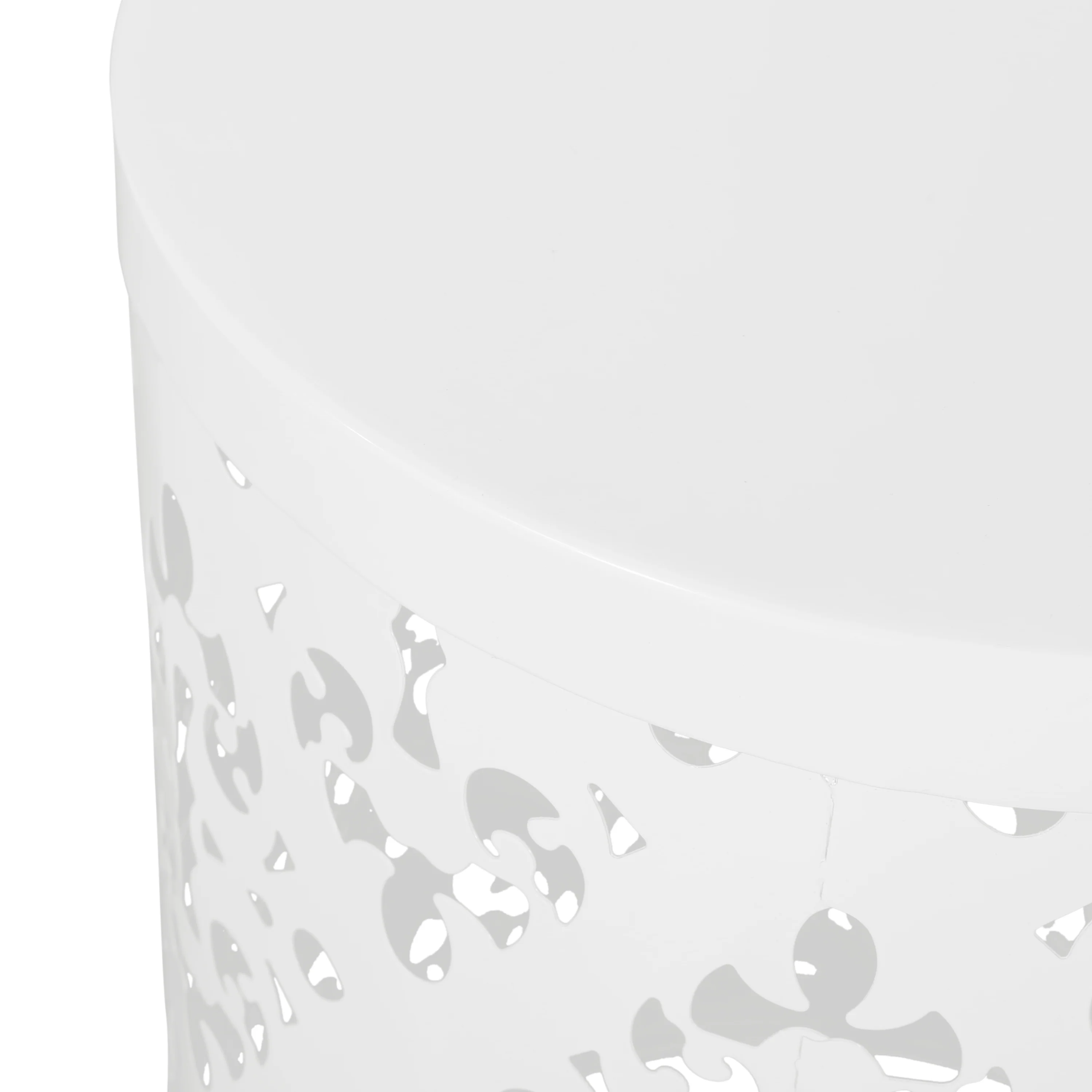 Spherical Outdoor Cylindrical End Table with Iron Cut Design - Image 6