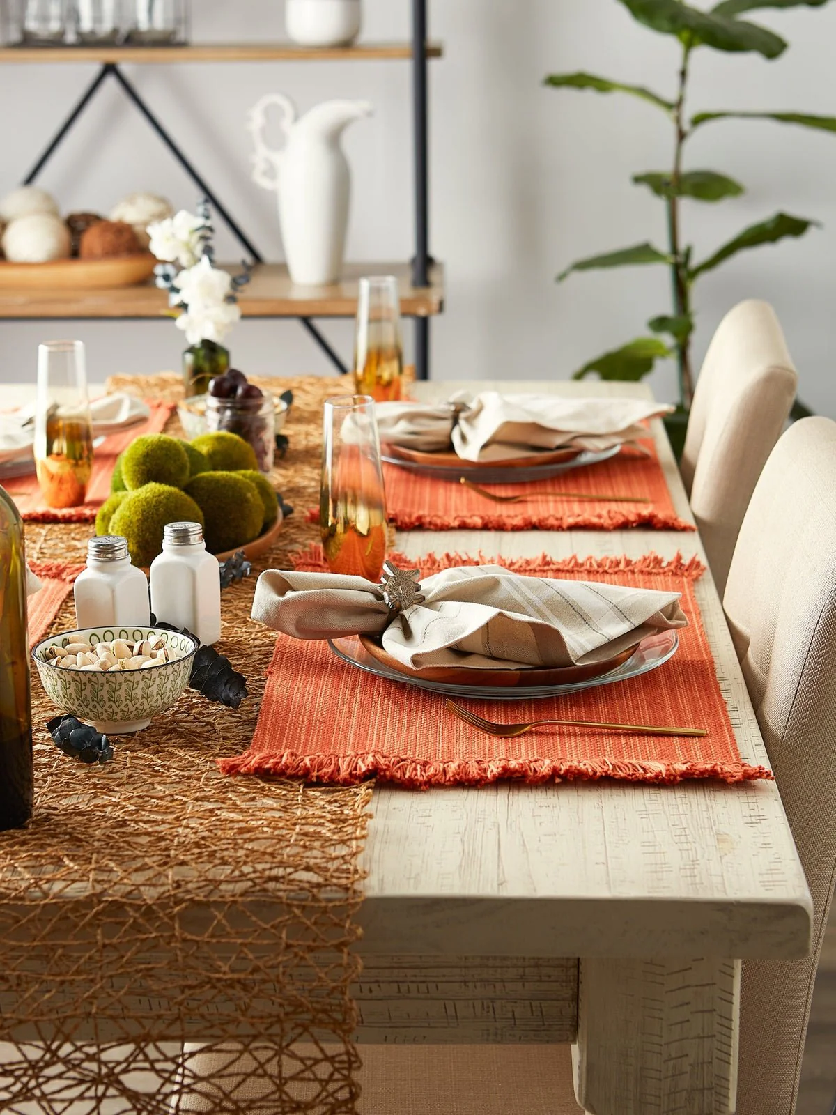 Spice Variegated Fringe Placemats, Set Of 6 - Image 7