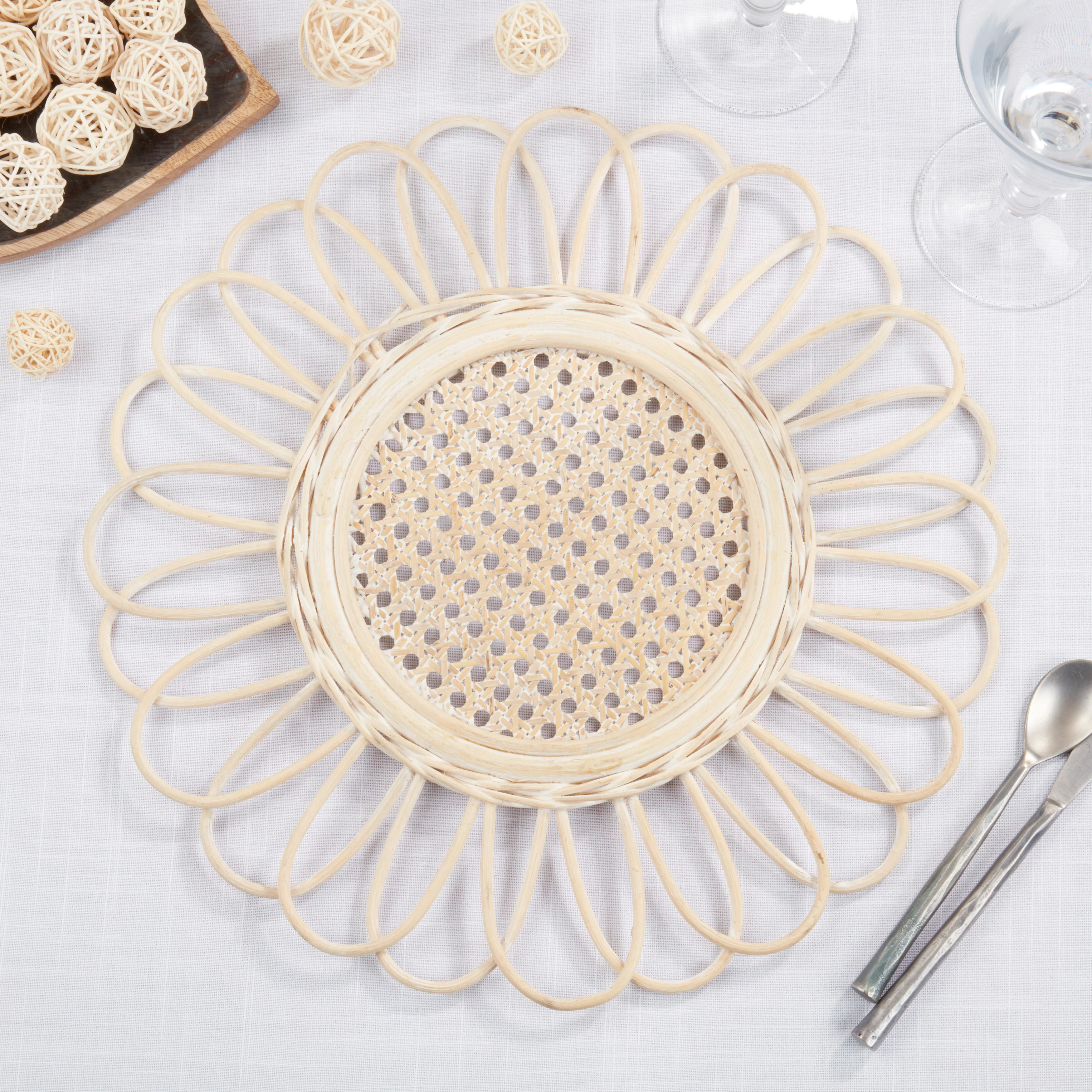 Spiral Loops Rattan Placemat, Set of 4 - Image 2