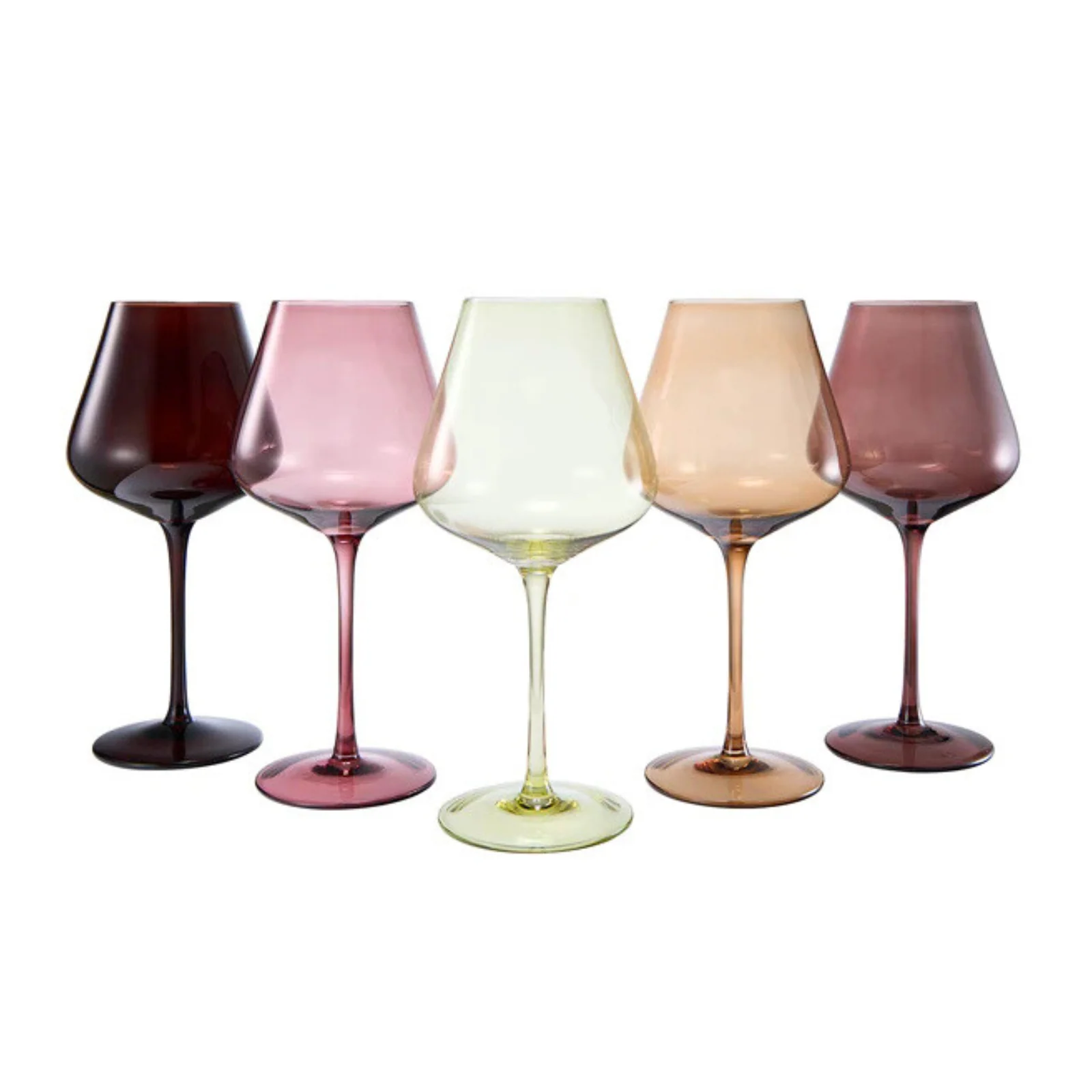 Stagioni Stemmed Wine Glassware, Set of 5, "September"
