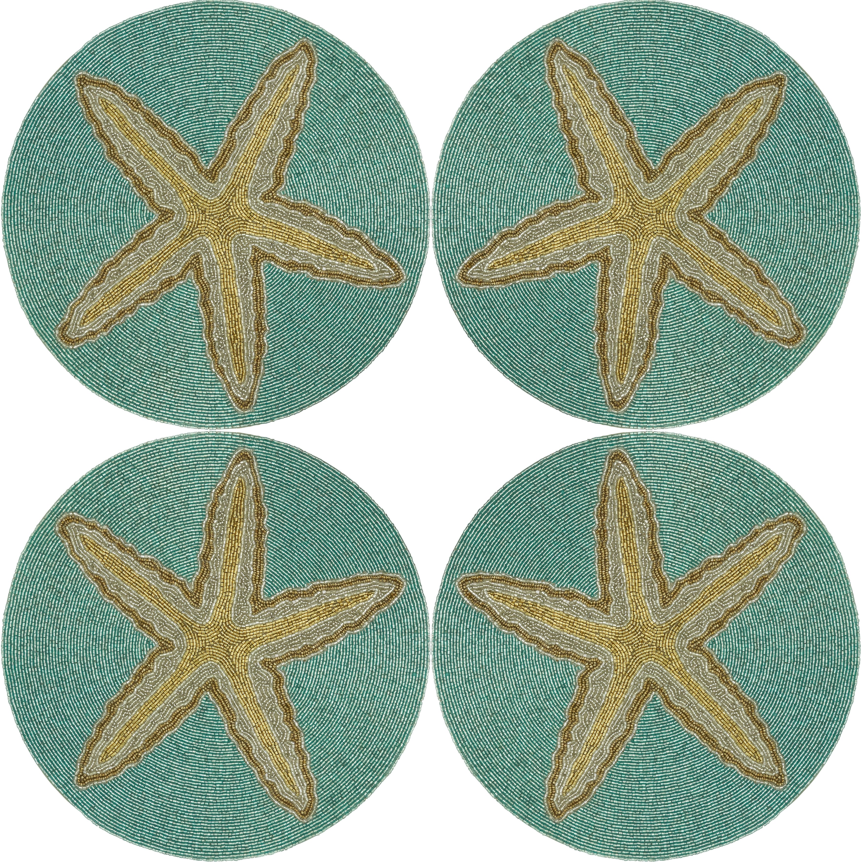 Starfish Beaded Table Placemat, Set of 4 - Image 4