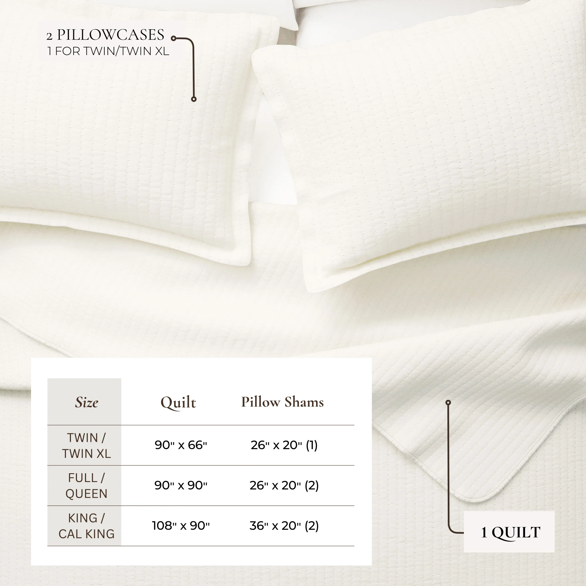 Stitched Quilt Set with Shams - Image 35