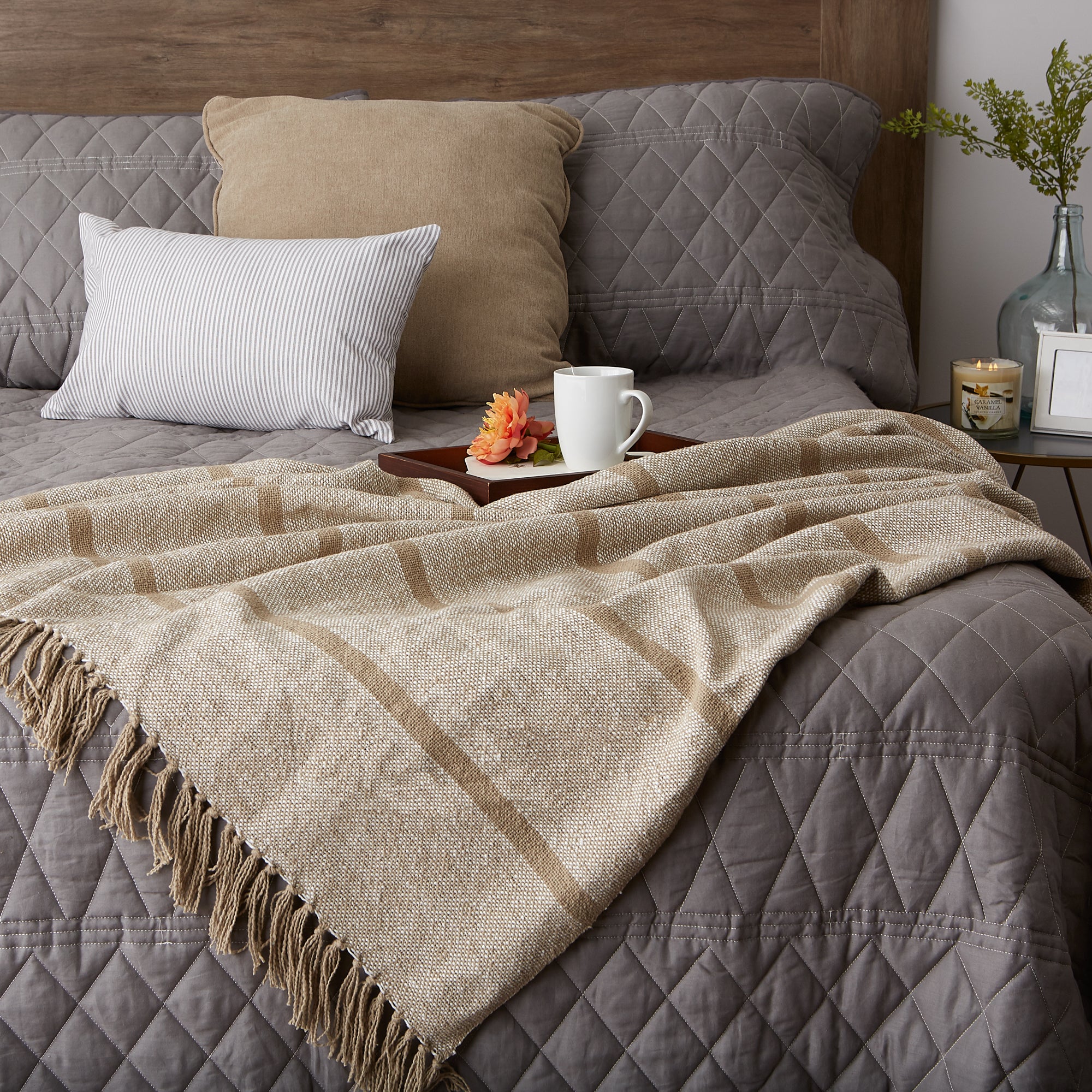 Stone Stripe Homespun Throw - Image 6