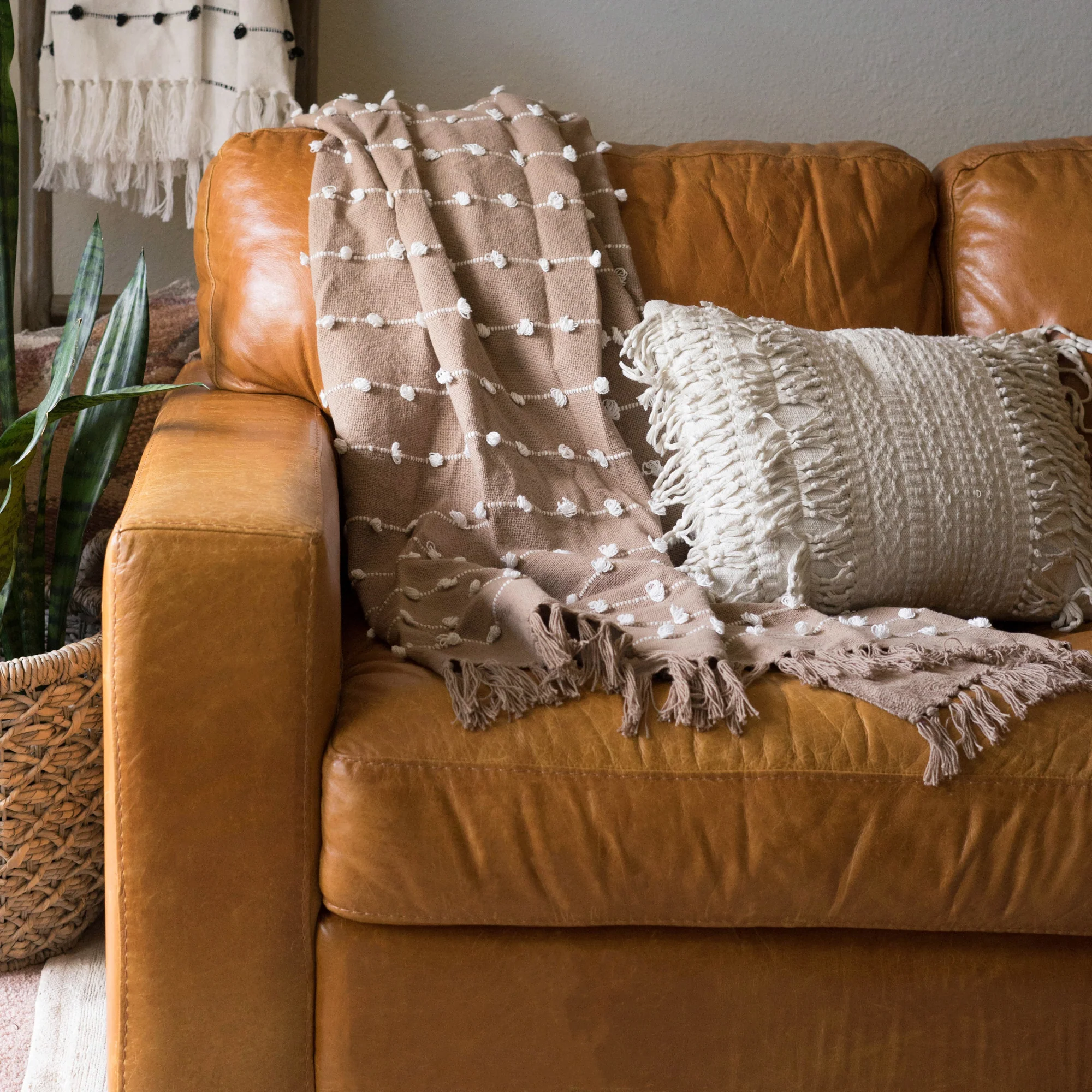 Stone Woven Loop Throw - Image 5