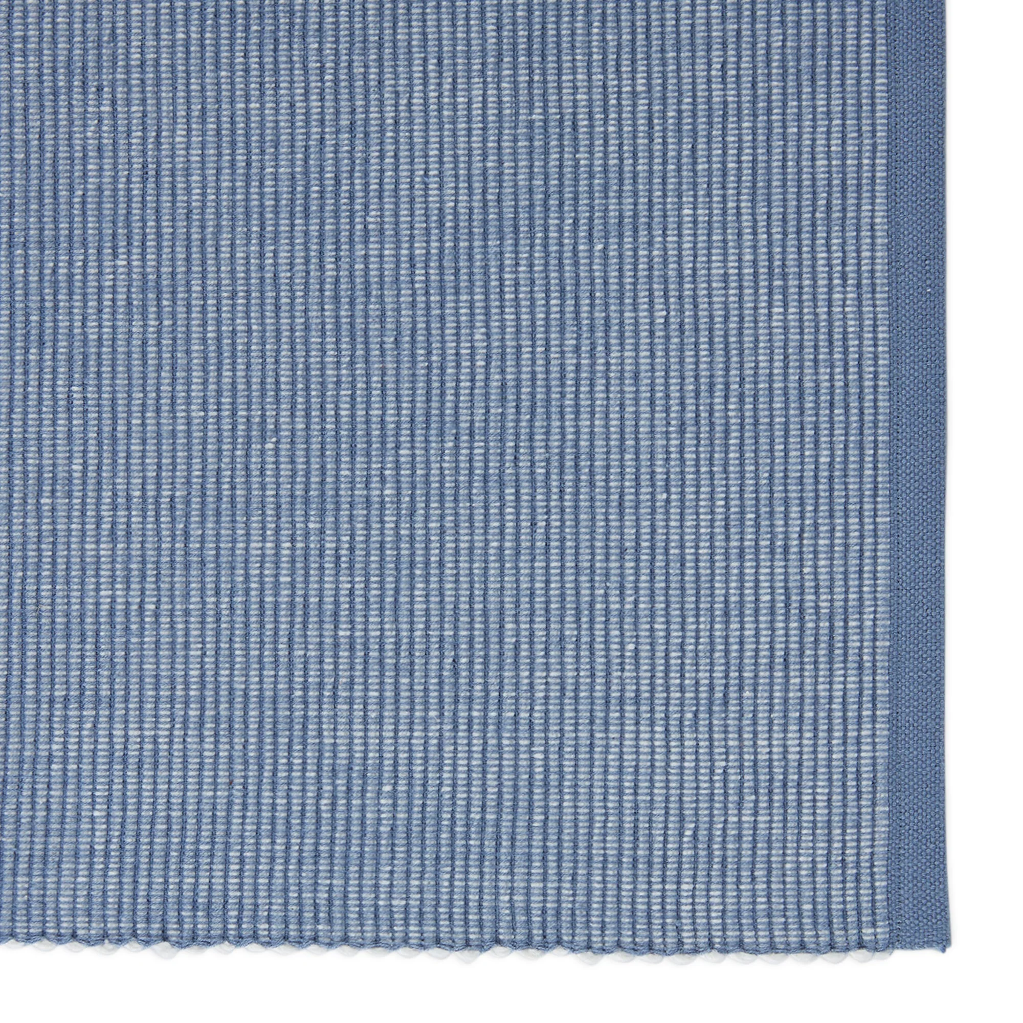 Stonewash Blue/White 2-Tone Ribbed Placemats, Set Of 6 - Image 5
