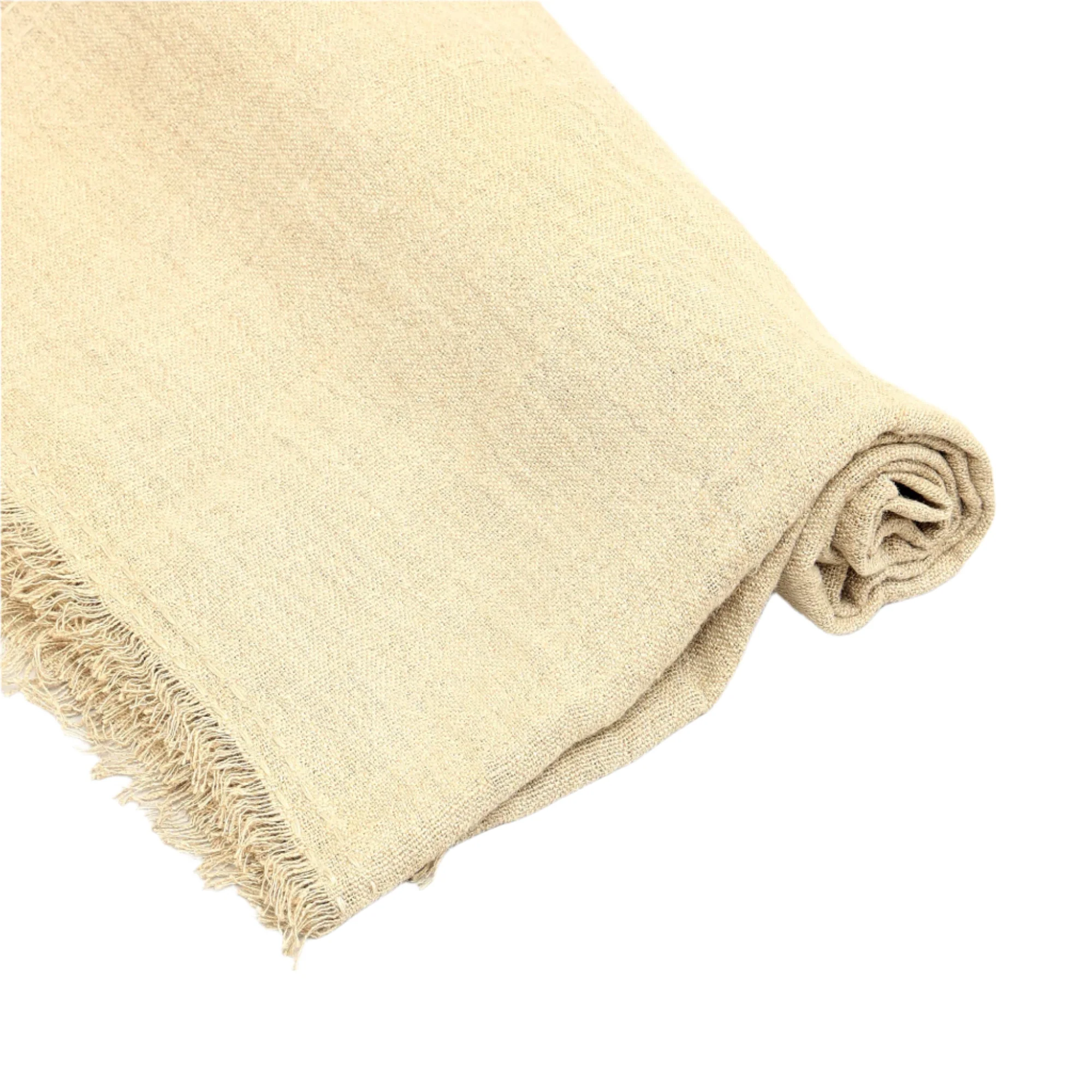 Stonewashed Linen Woven Throw Blanket with Fringe - Image 10