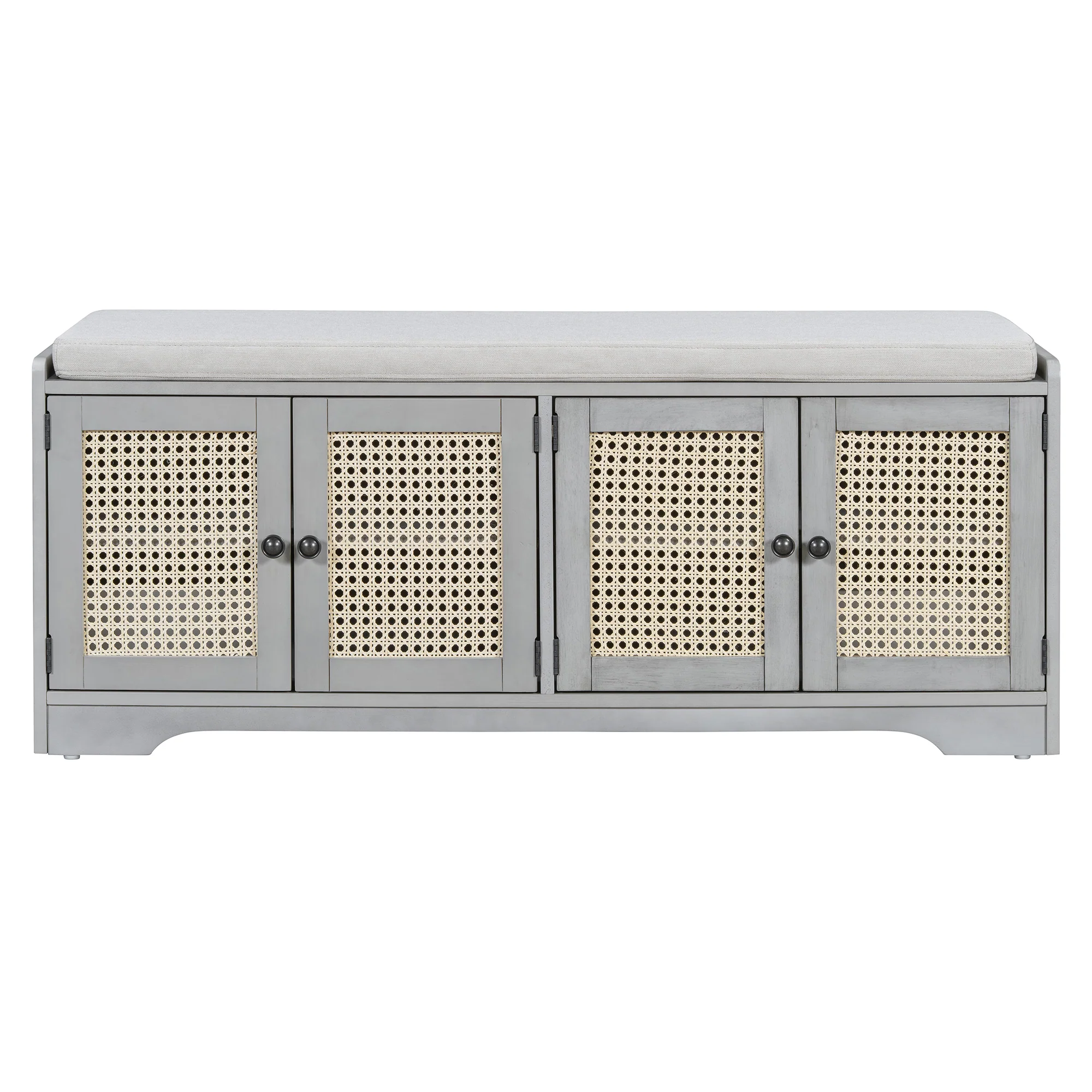 Storage Bench with Rattan Doors - Image 34