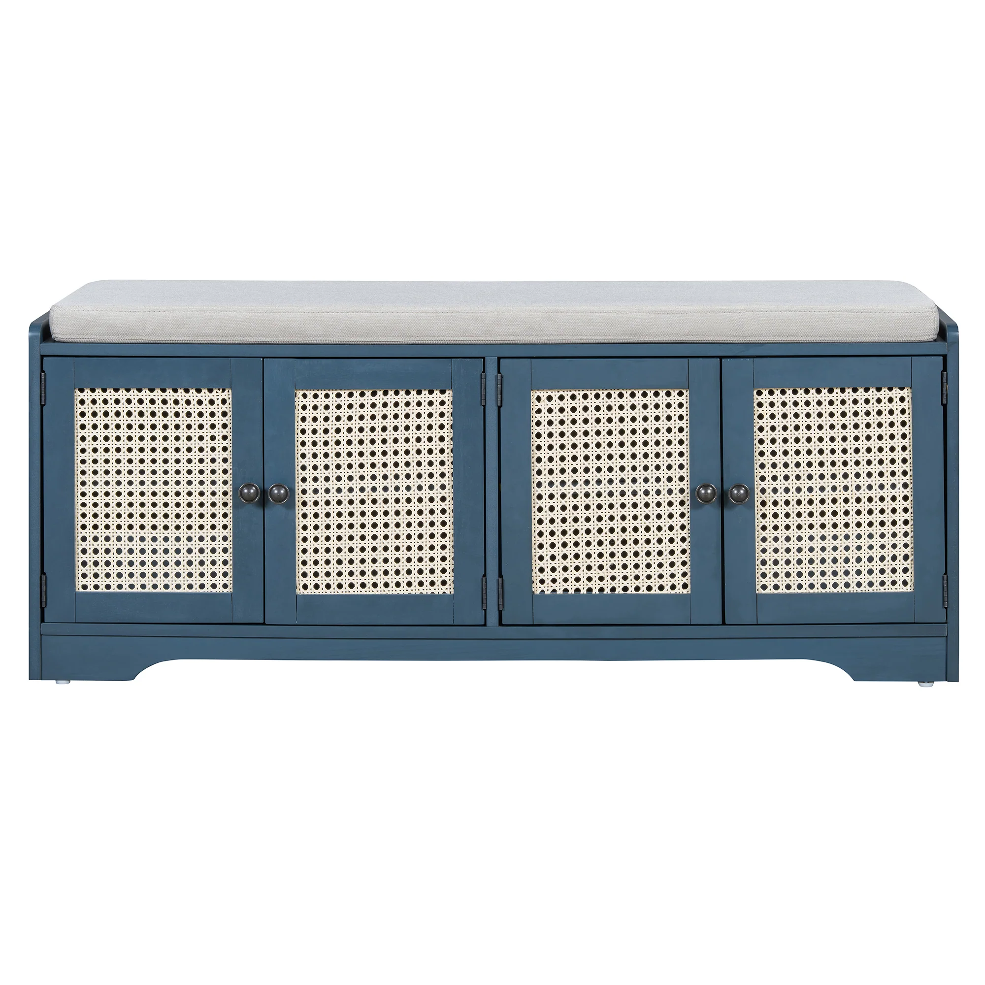 Storage Bench with Rattan Doors - Image 64