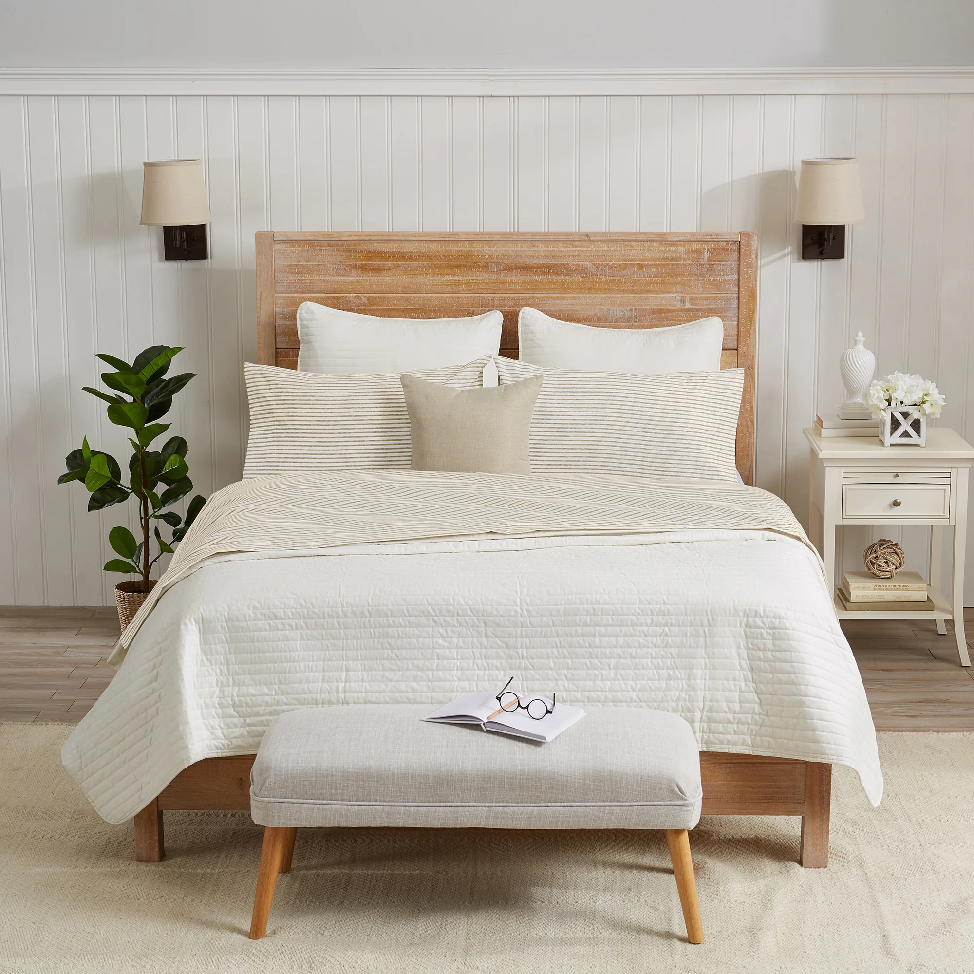 Stripe Printed Microfiber Sheet Set - Image 29