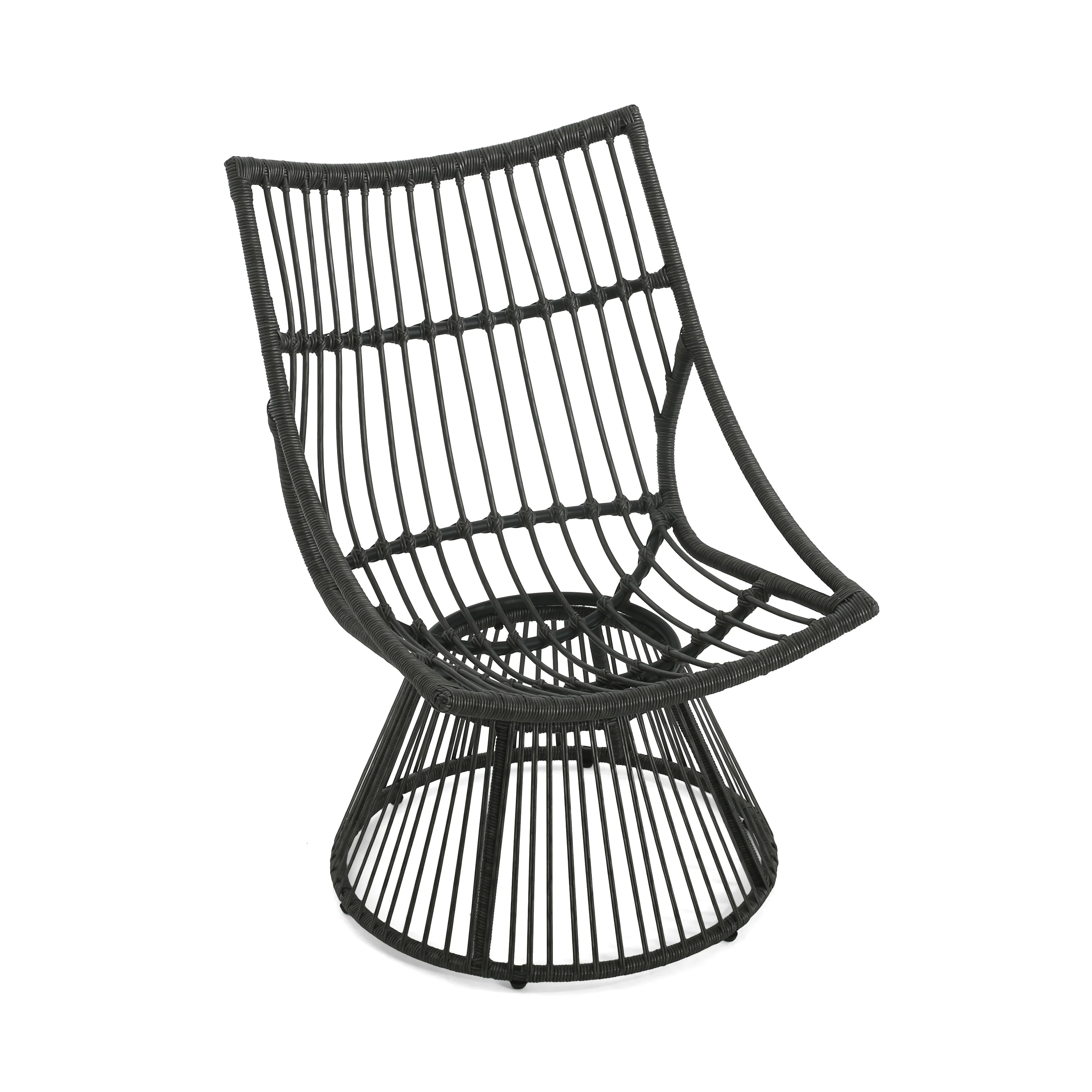 Strontianite Outdoor Rattan Chair with High Back Design - Image 13
