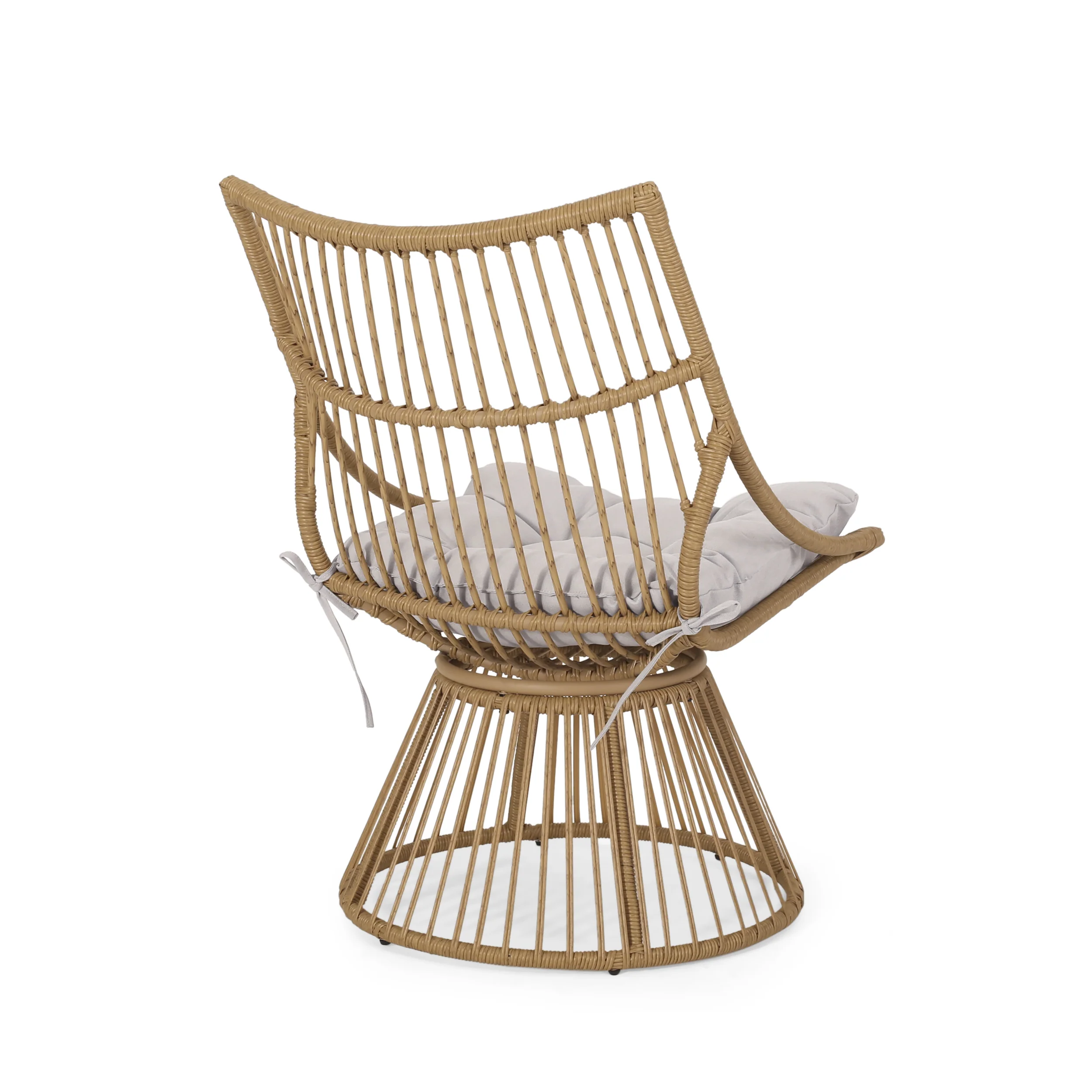 Strontianite Outdoor Rattan Chair with High Back Design - Image 6