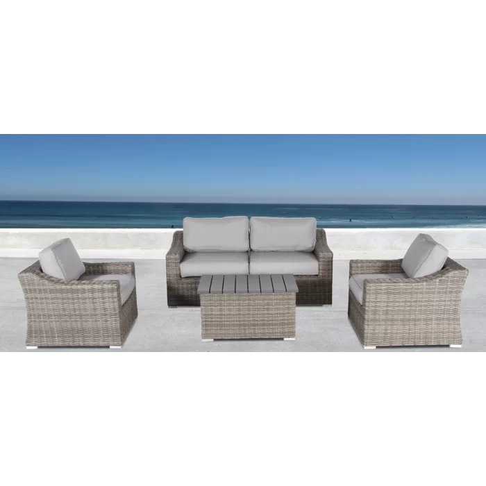 Fully Assembled 4-Person Wicker Sofa Seating Set - Image 9