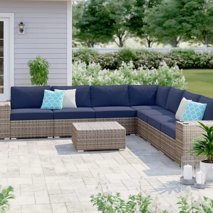 Rattan Wicker Fully Assembled 6-Person Seating Group with Premium Sunbrella Cushions - Image 13
