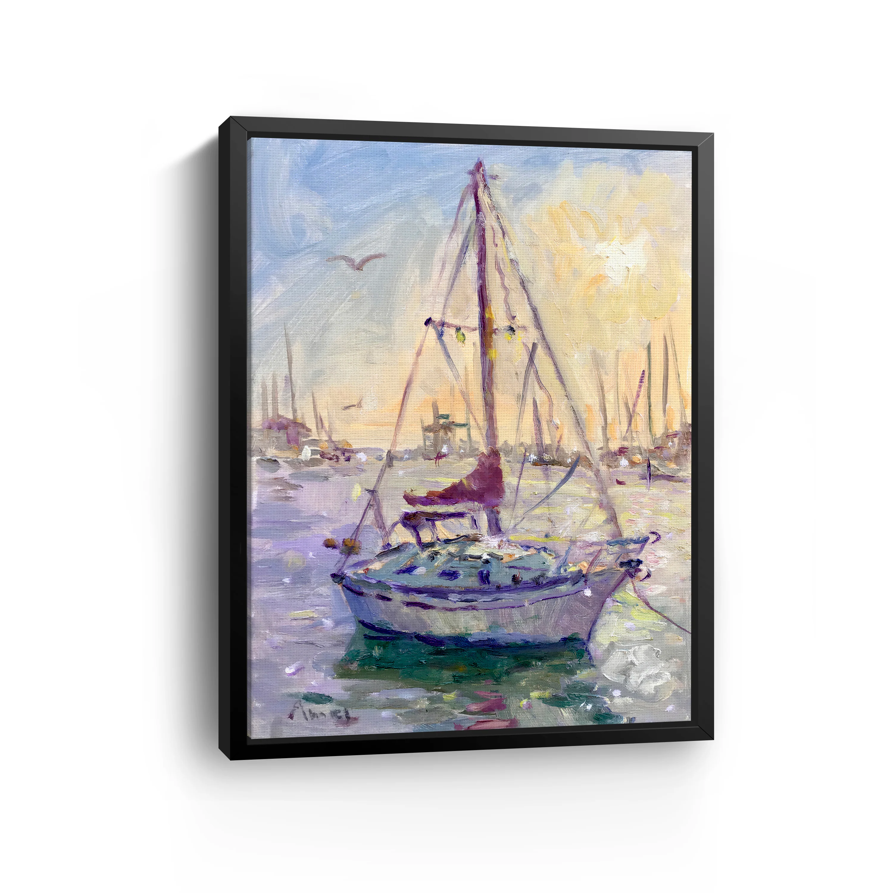 Sunset Boat Canvas Giclee - Image 3