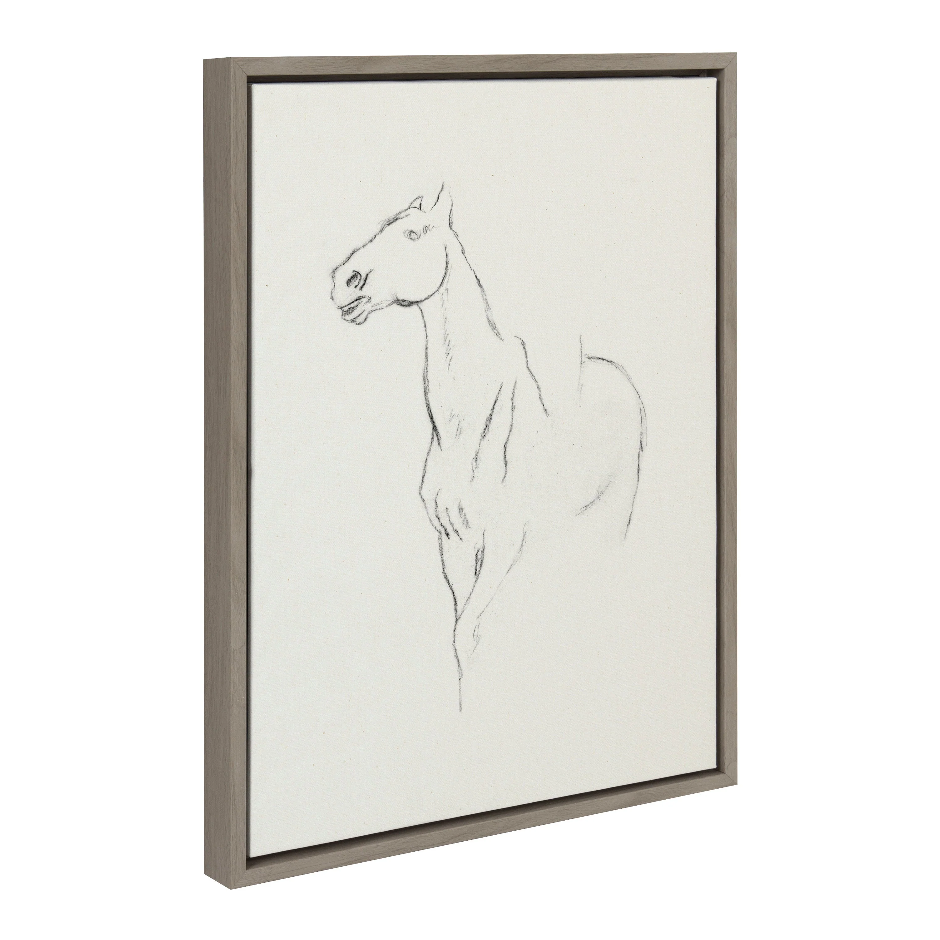 Sylvie Edgar Degas Horse Turned Three Quarters 1880 BW Framed Canvas by The Art Institute of Chicago - Image 7