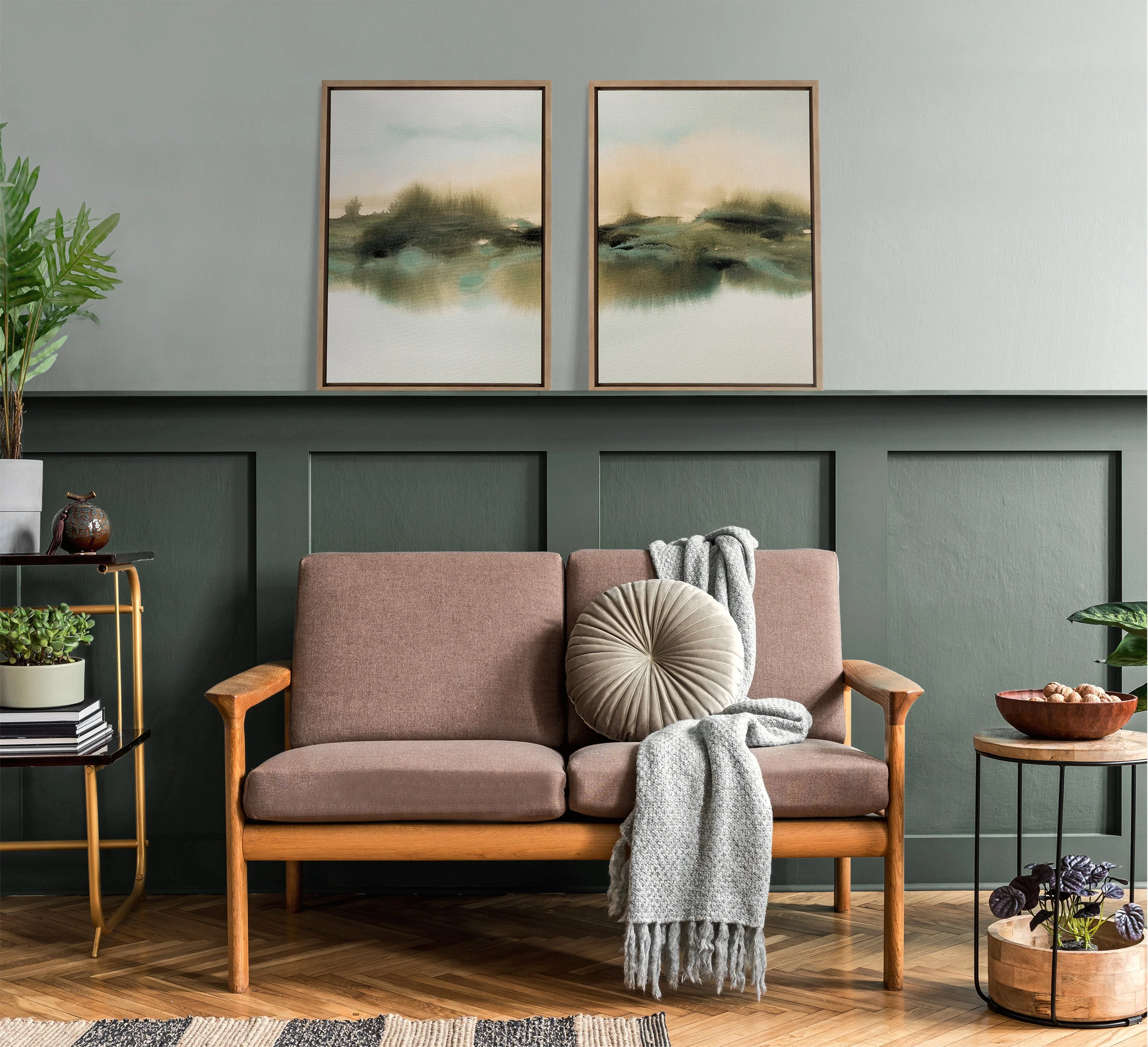 Sylvie Tranquil Meadows I and II Framed Canvas Art Set by Amy Lighthall - Image 4
