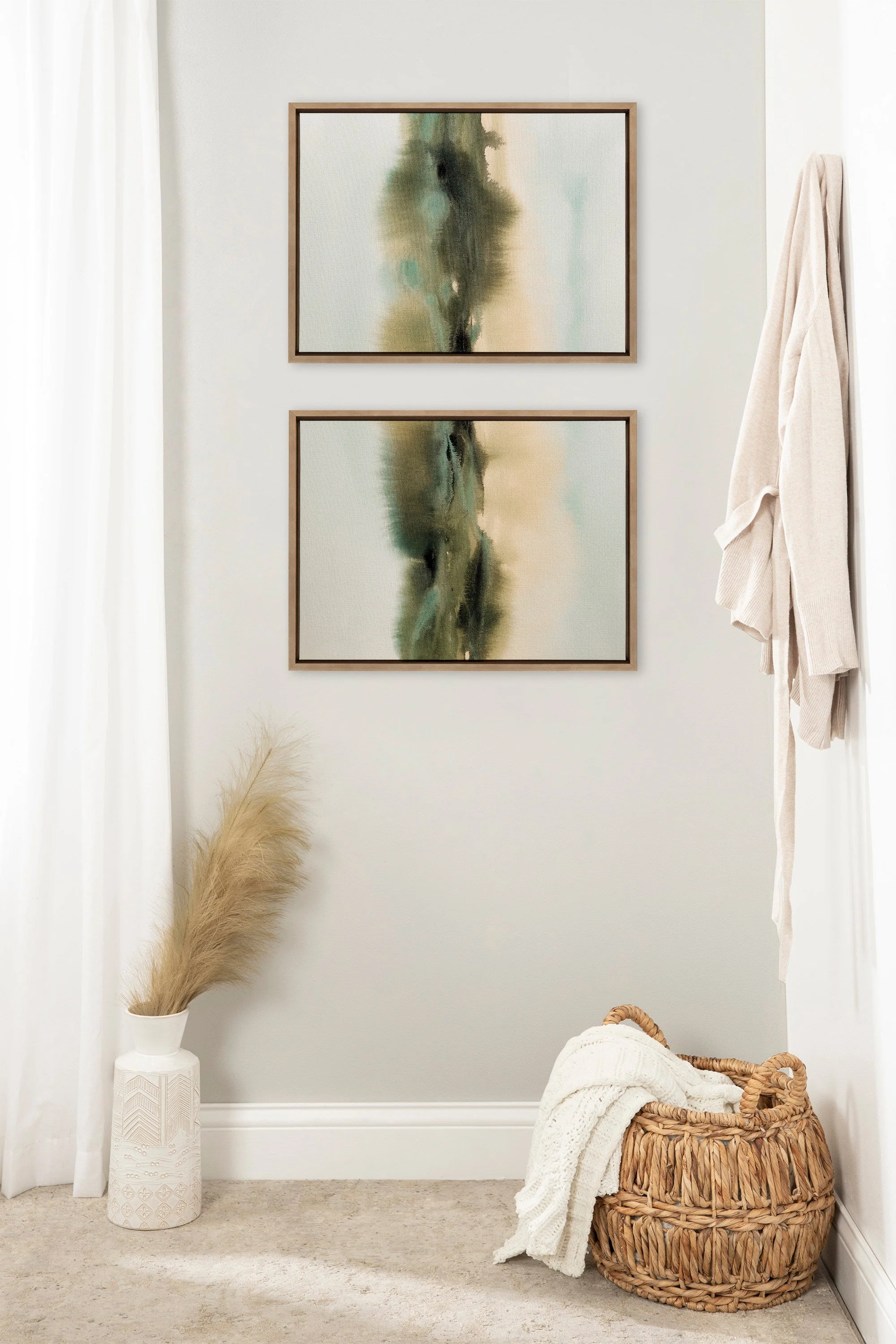 Sylvie Tranquil Meadows I and II Framed Canvas Art Set by Amy Lighthall - Image 5