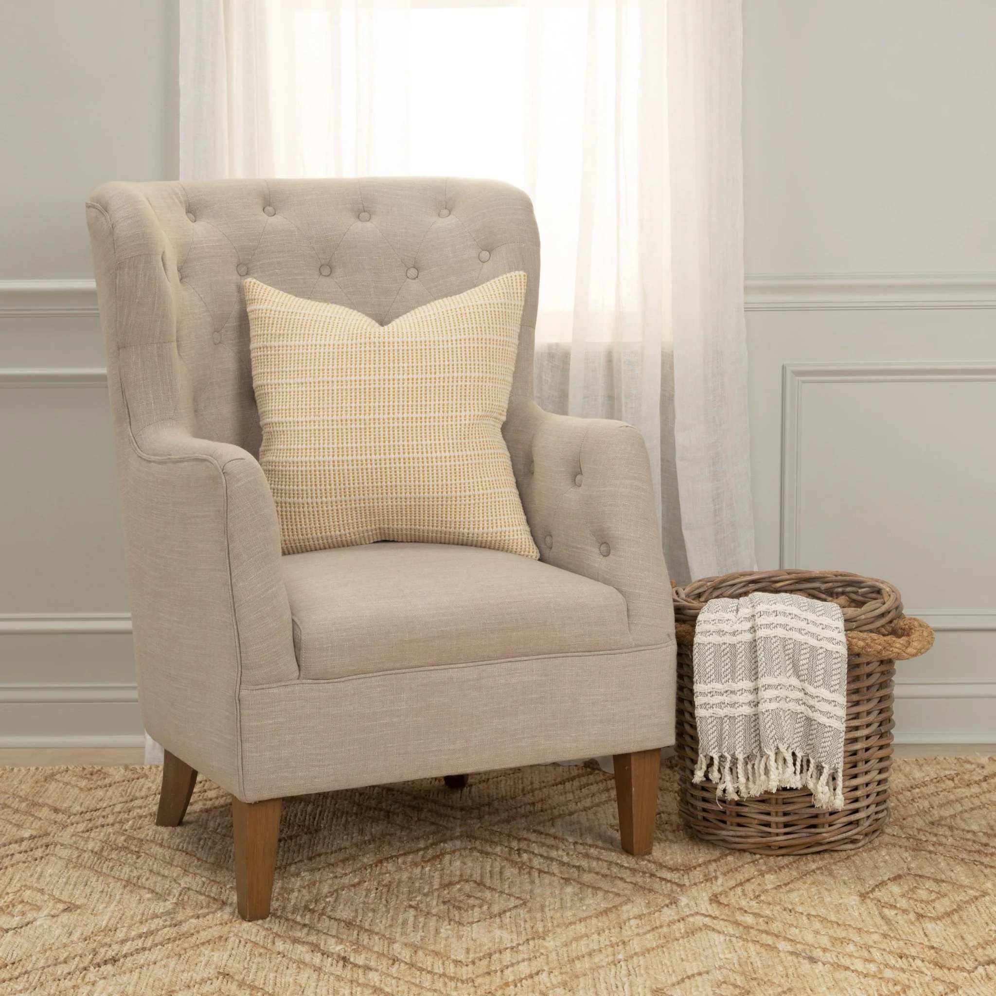 Woven Cotton stripe Decorative Throw Pillow - Image 11