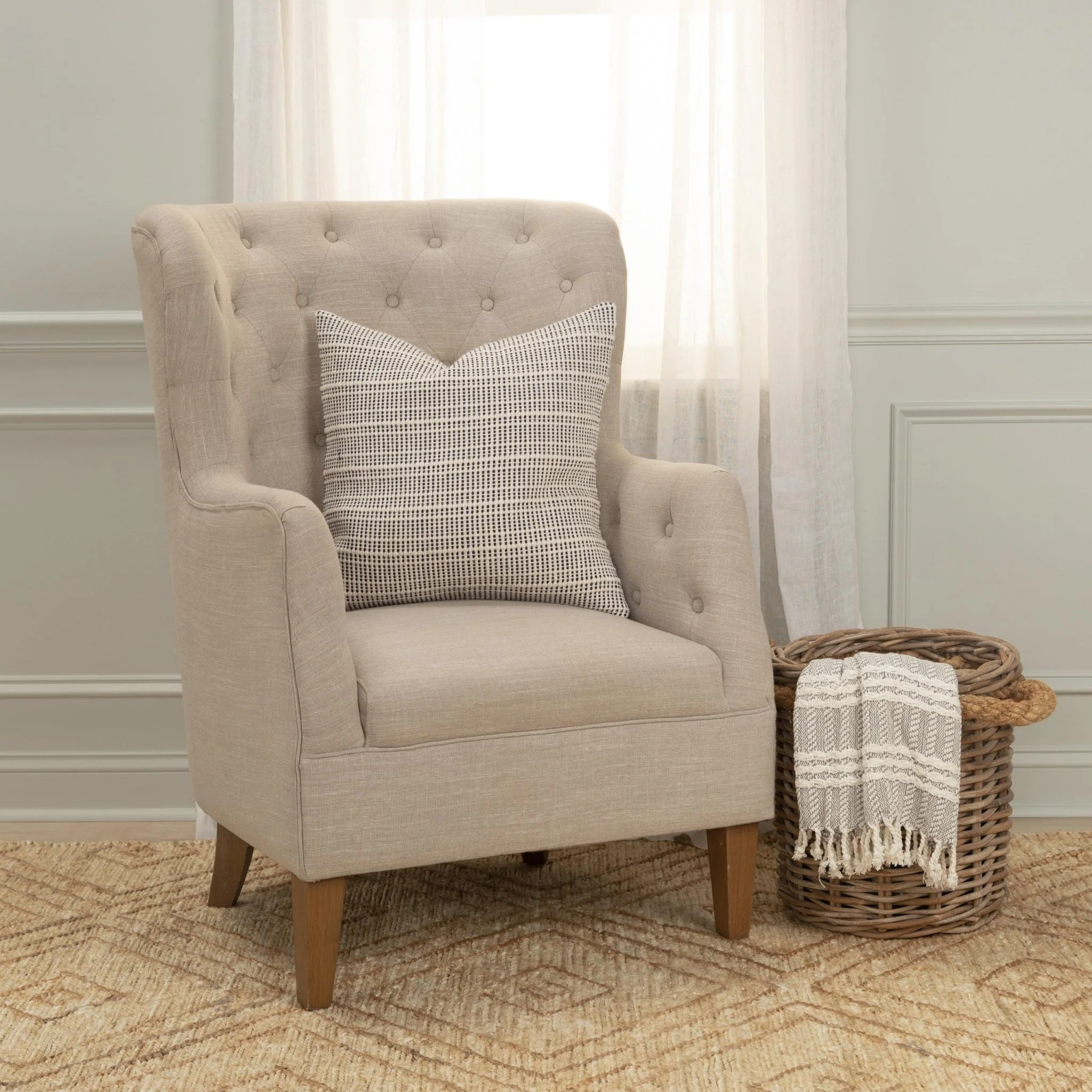 Woven Cotton stripe Decorative Throw Pillow - Image 14