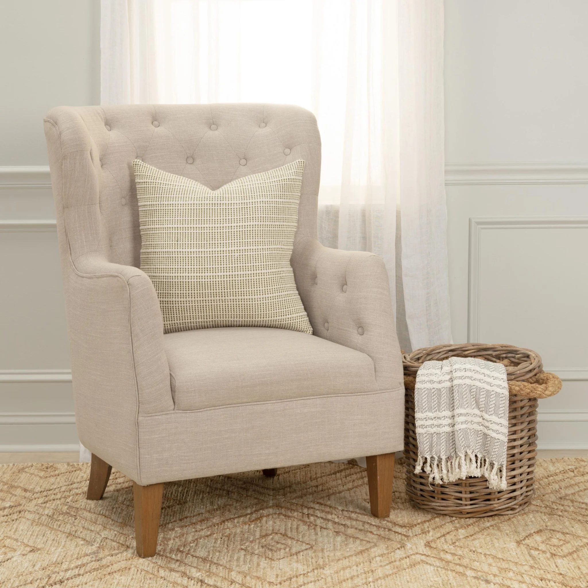 Woven Cotton stripe Decorative Throw Pillow - Image 19