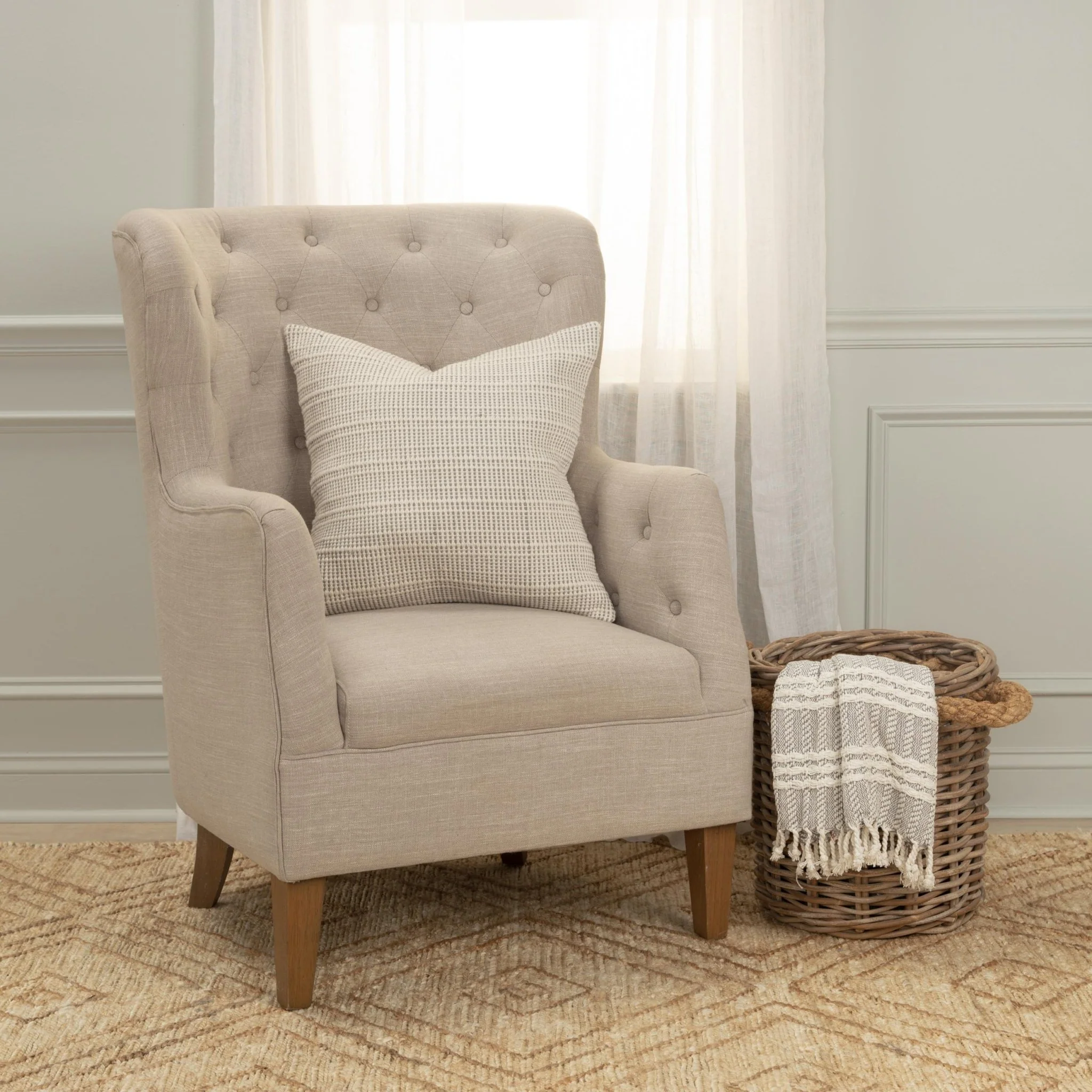 Woven Cotton stripe Decorative Throw Pillow - Image 24