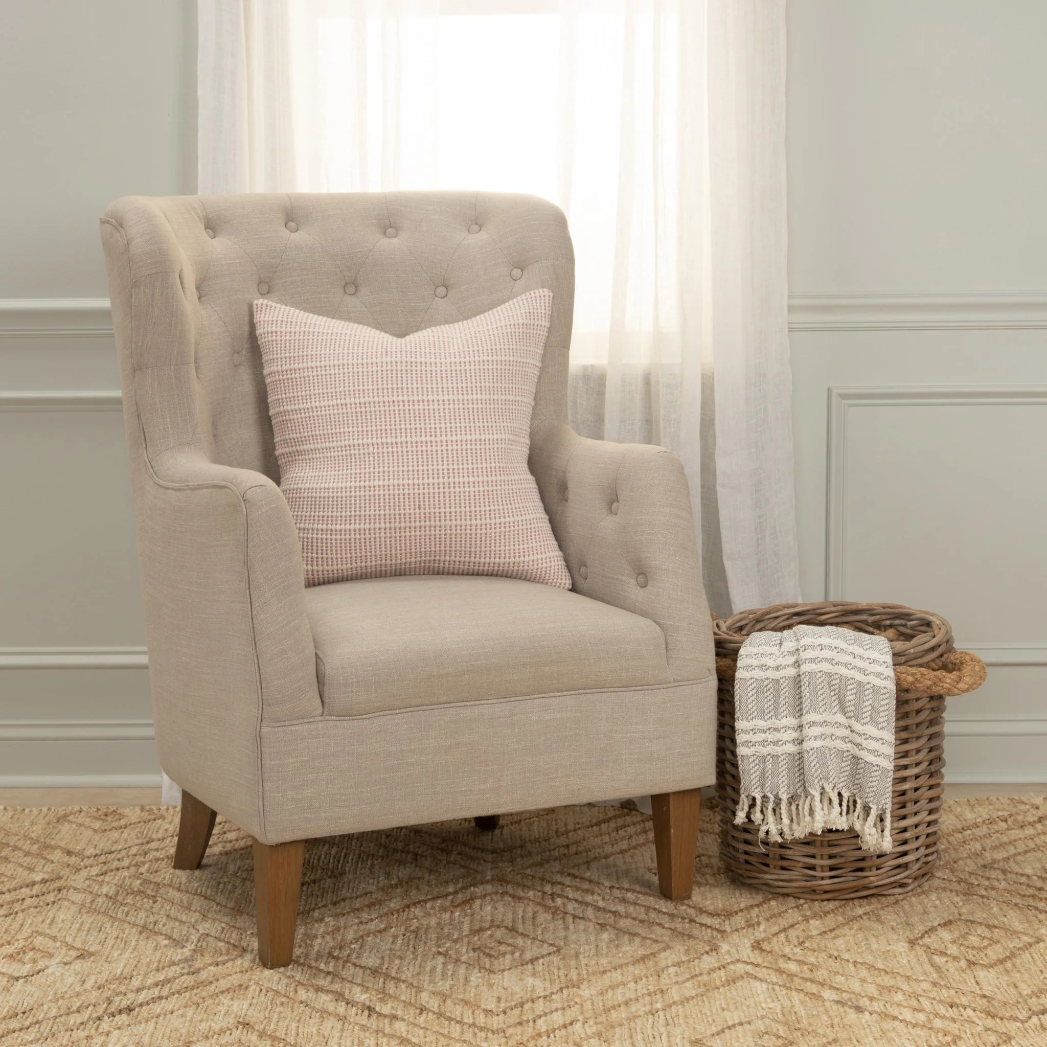 Woven Cotton stripe Decorative Throw Pillow - Image 29