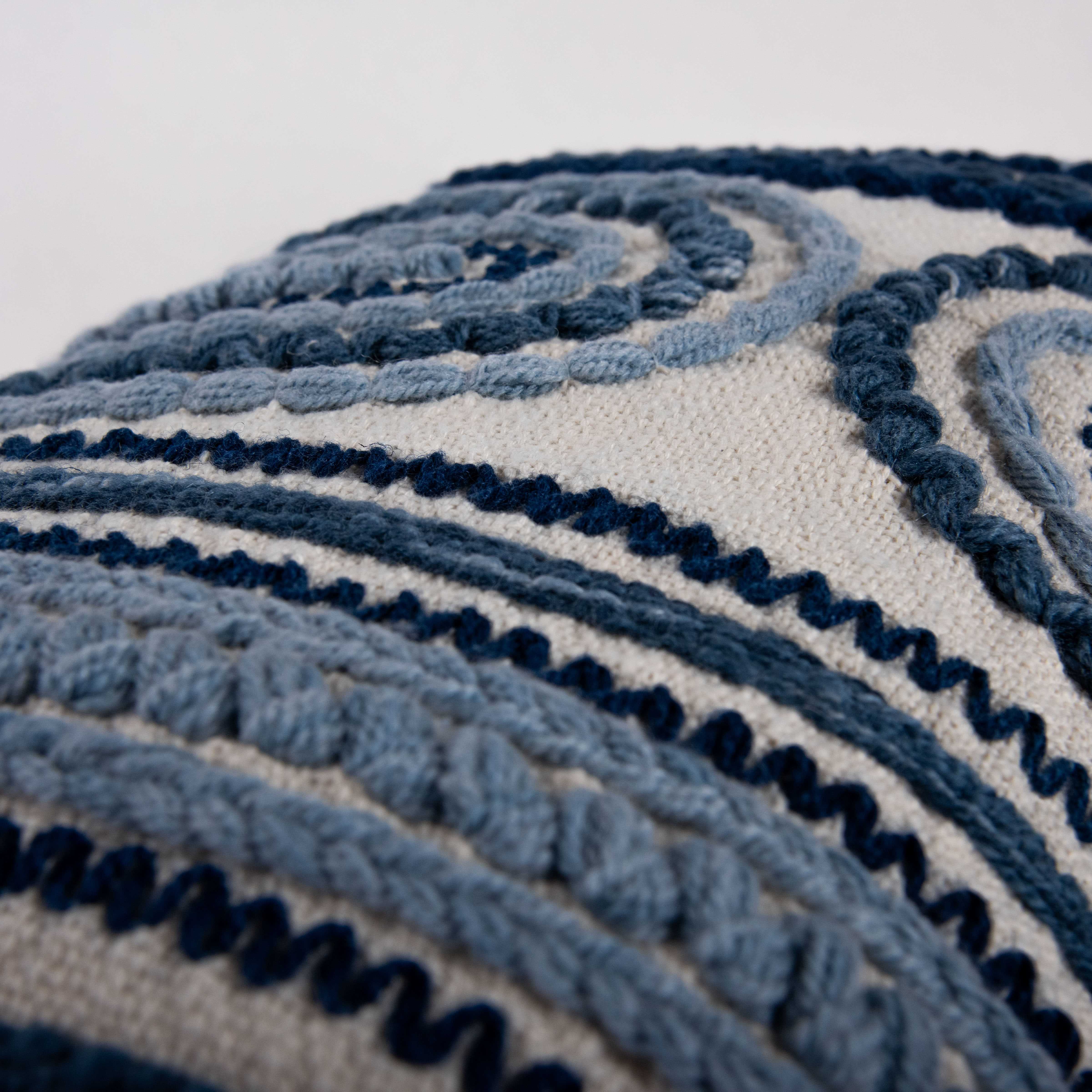 Woven Applied Yarns Abstract Decorative Throw Pillow - Image 3