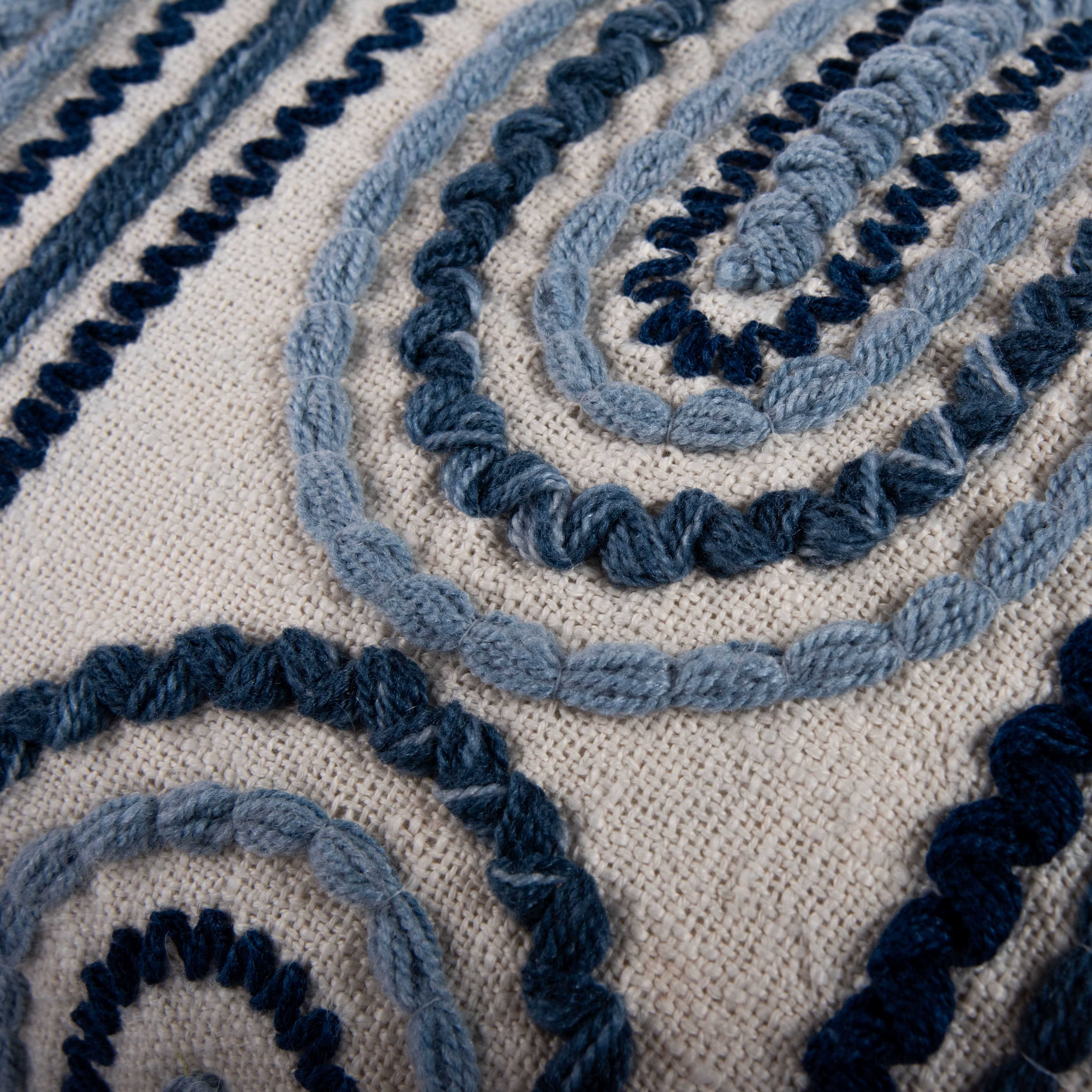 Woven Applied Yarns Abstract Decorative Throw Pillow - Image 4