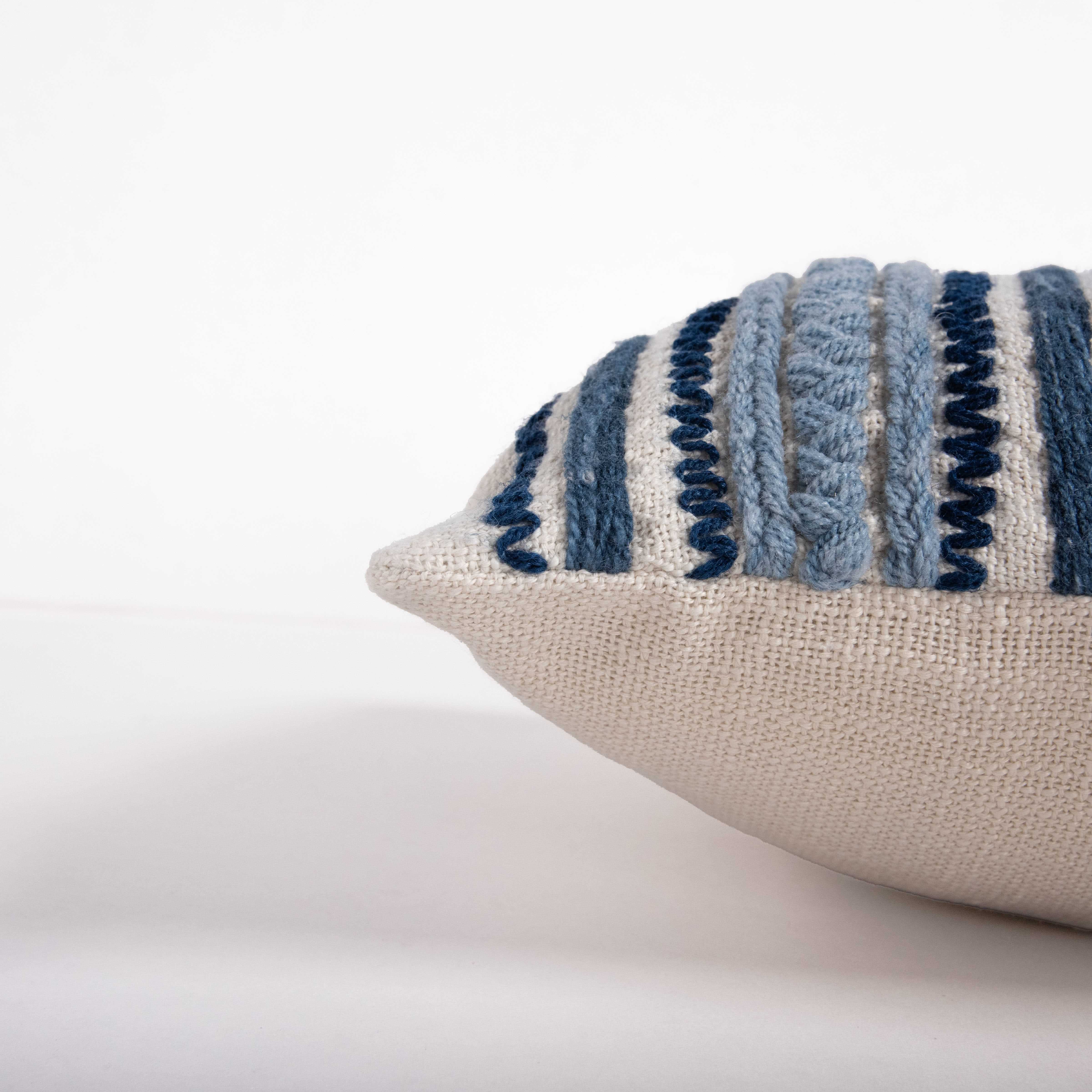 Woven Applied Yarns Abstract Decorative Throw Pillow - Image 5